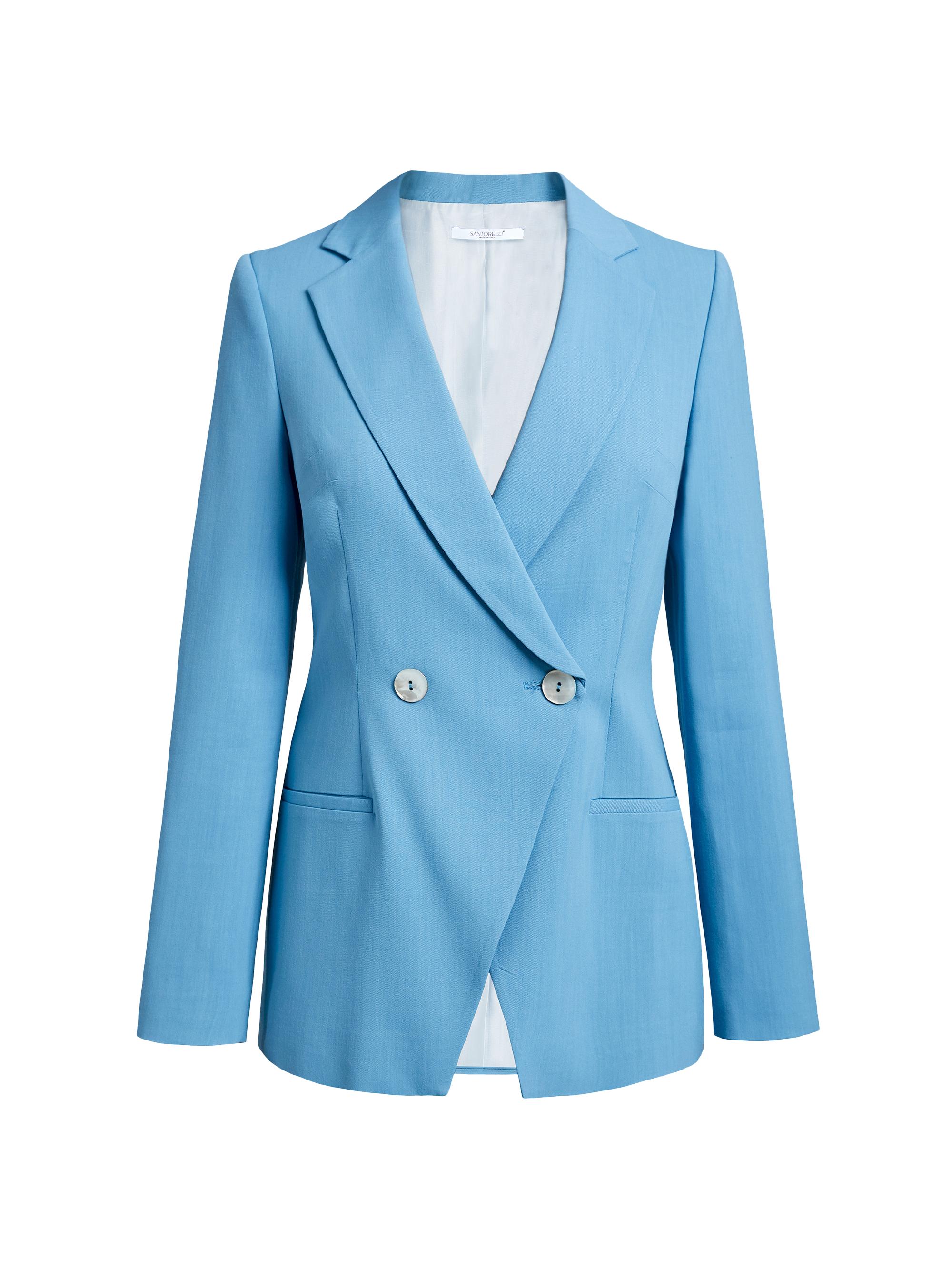 Santorelli Women's Rowan Double-Breasted Blazer - Cornflower