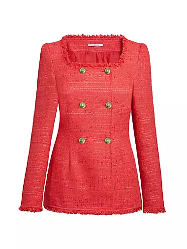 Elara Cotton-Blend Tweed Jacket
