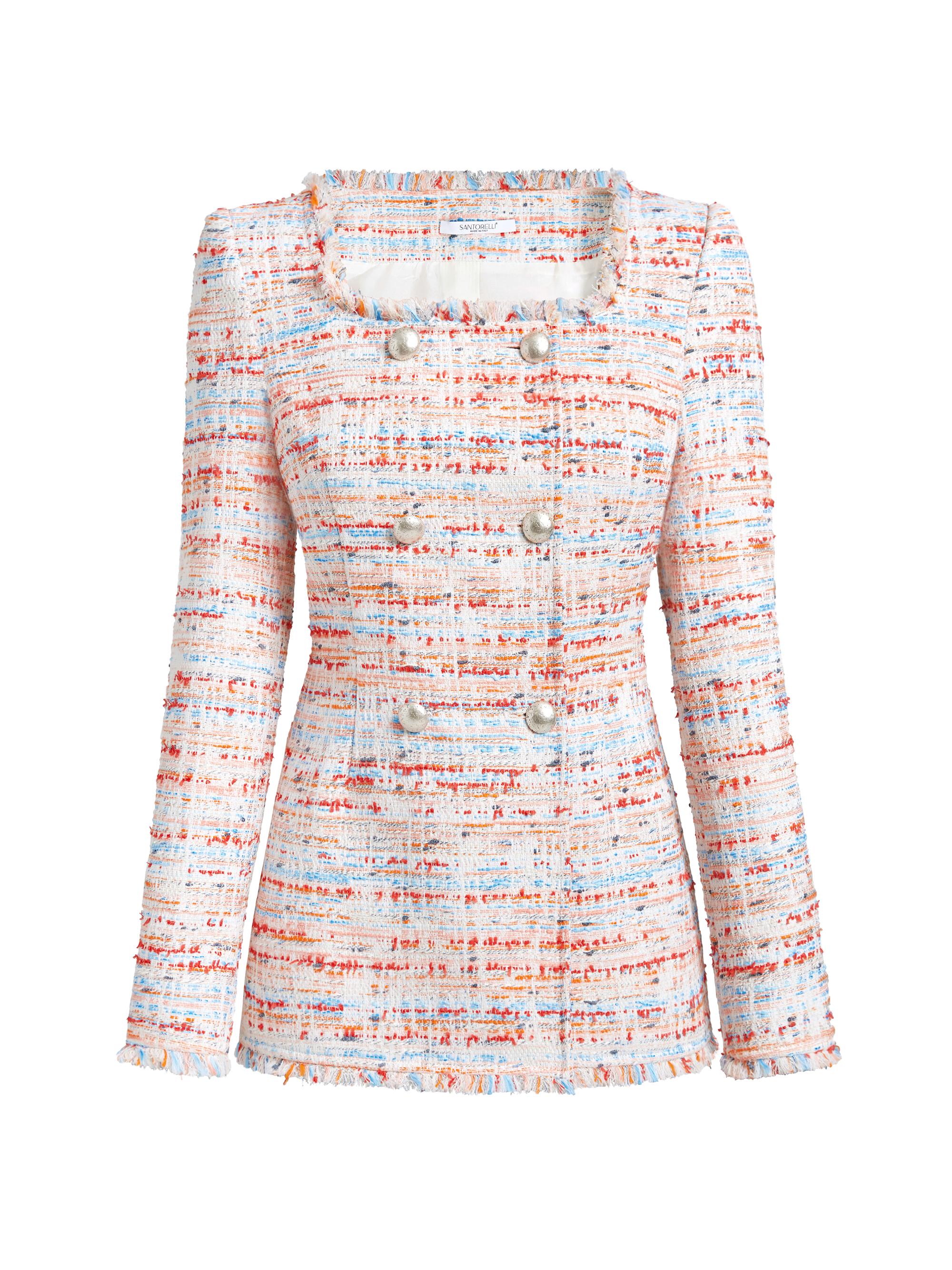 Santorelli Women's Elara Cotton-Blend Tweed Jacket - Shell