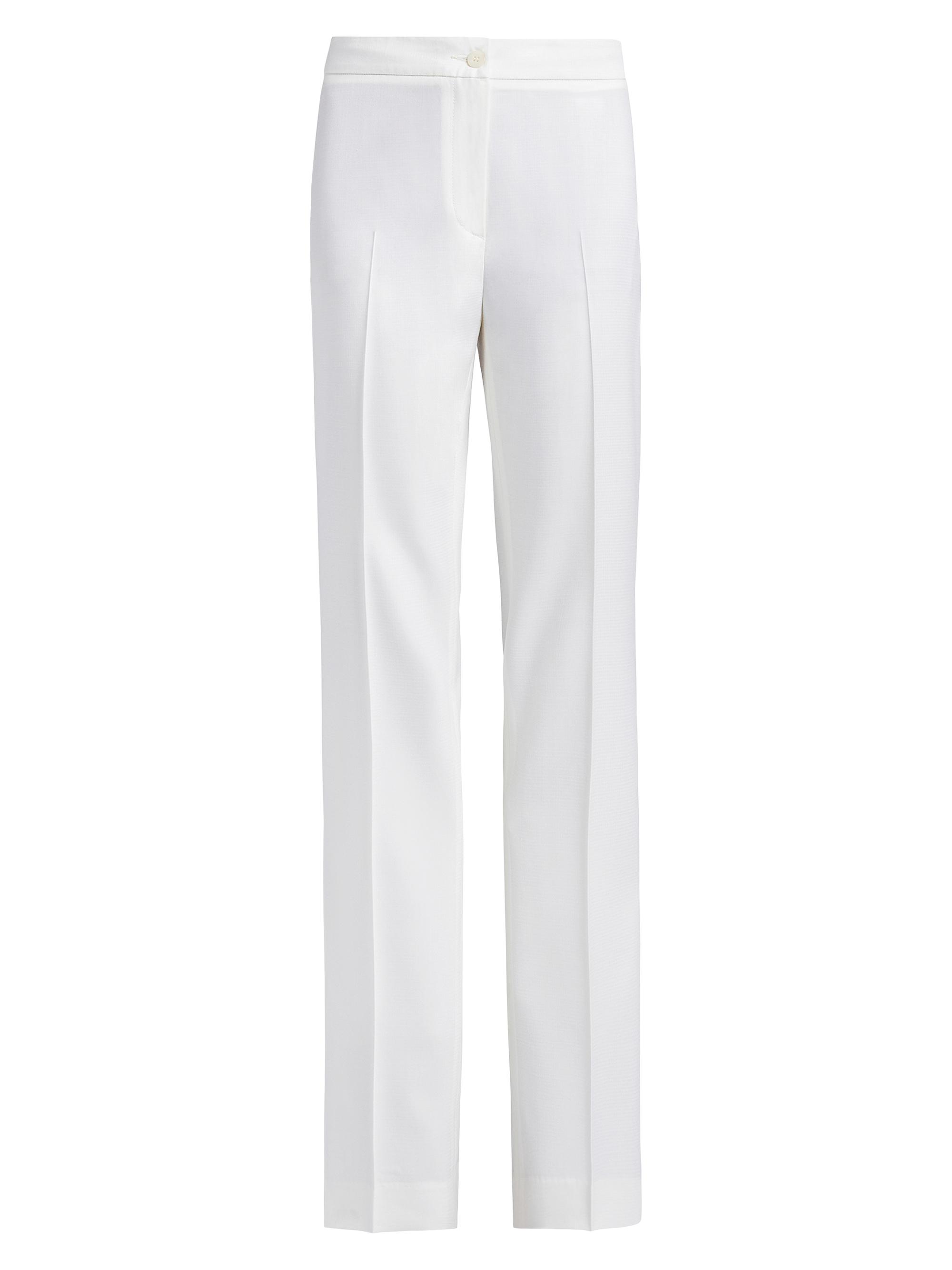 Santorelli Women's Virgin Wool Straight-Leg Pants - Shell