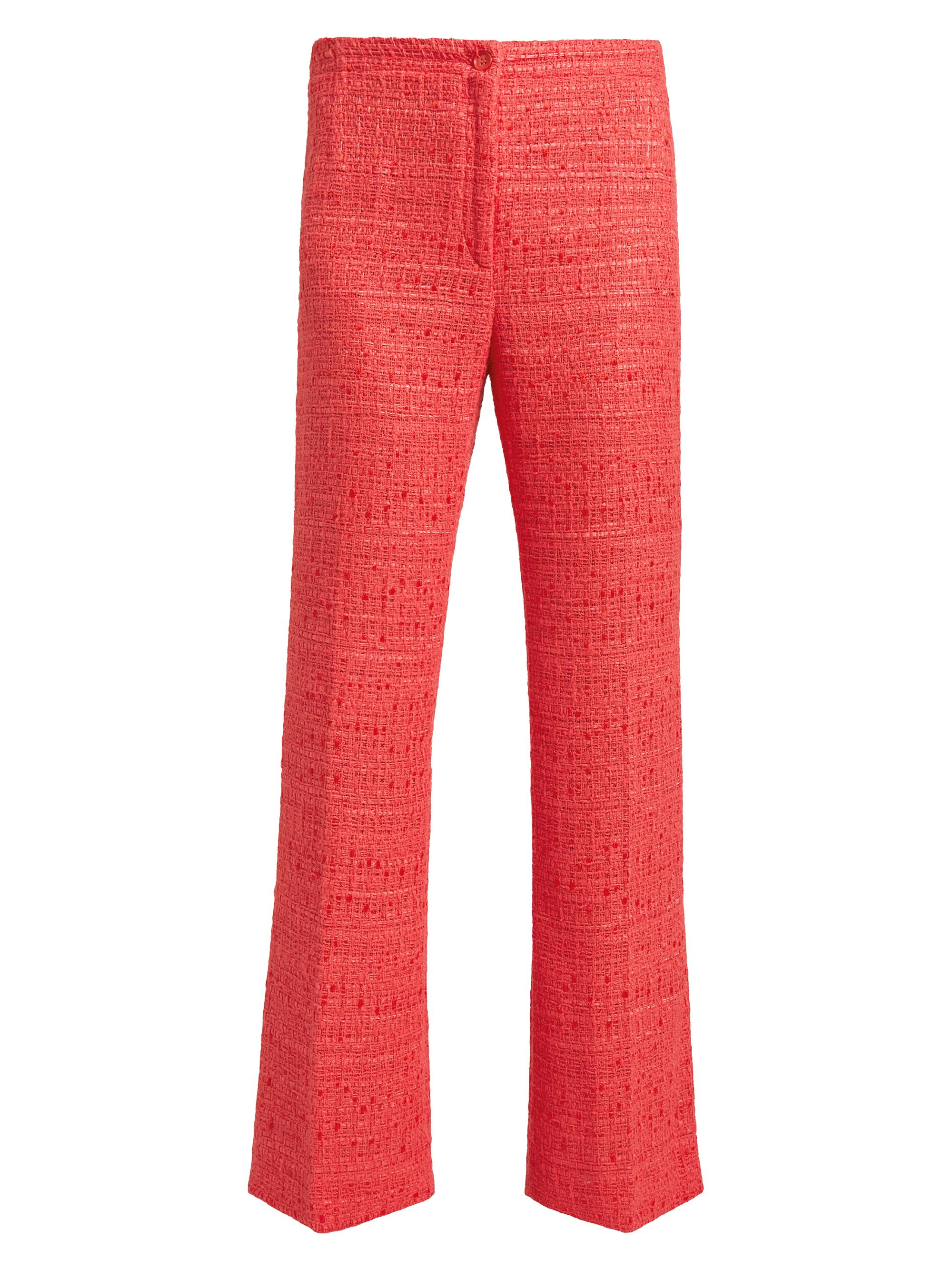 Santorelli Women's Liza Flared Cotton-Blend Pants - Vermilion