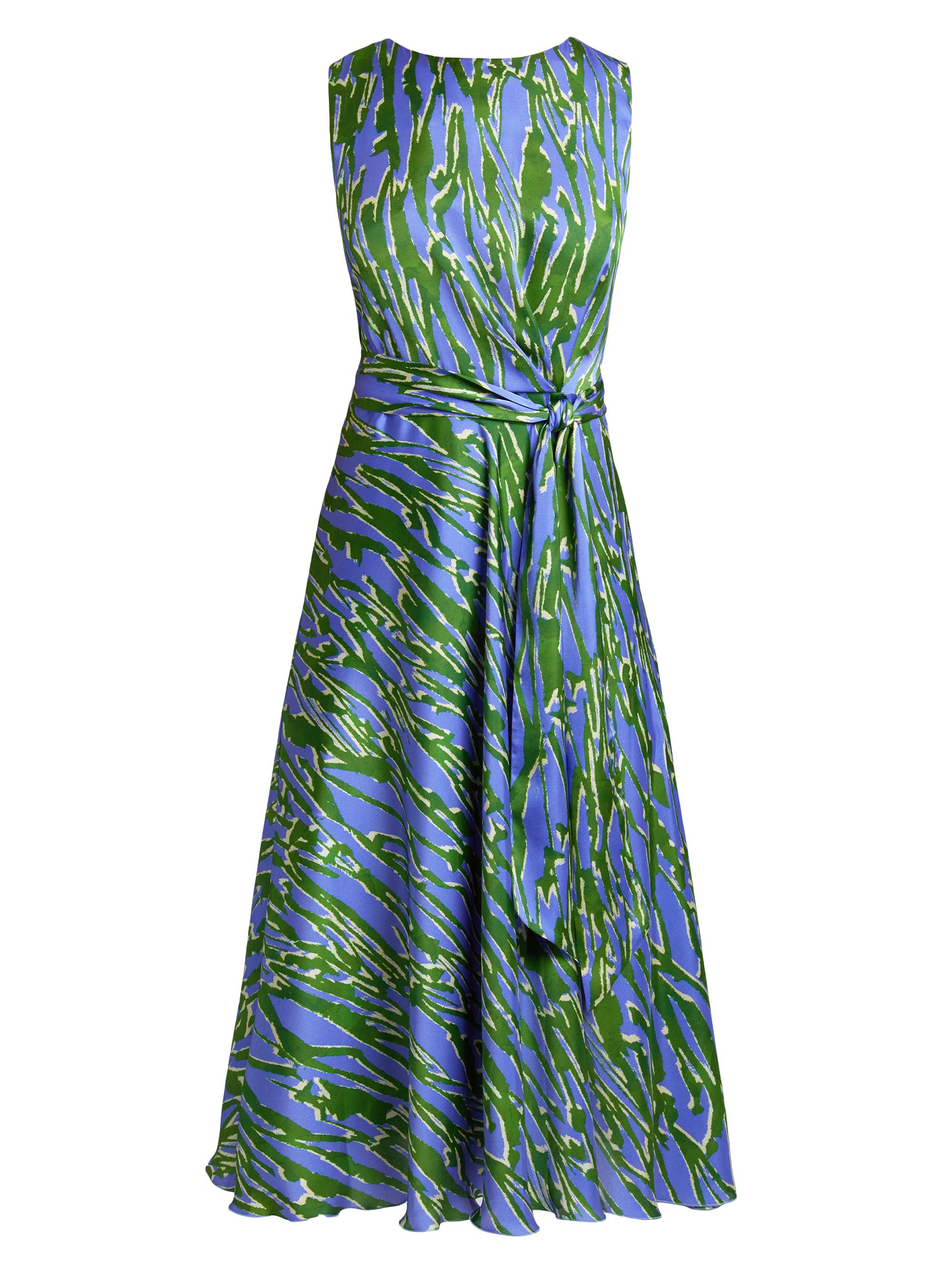 Santorelli Women's Matte Satin Fit-&-Flare Midi-Dress - Iris