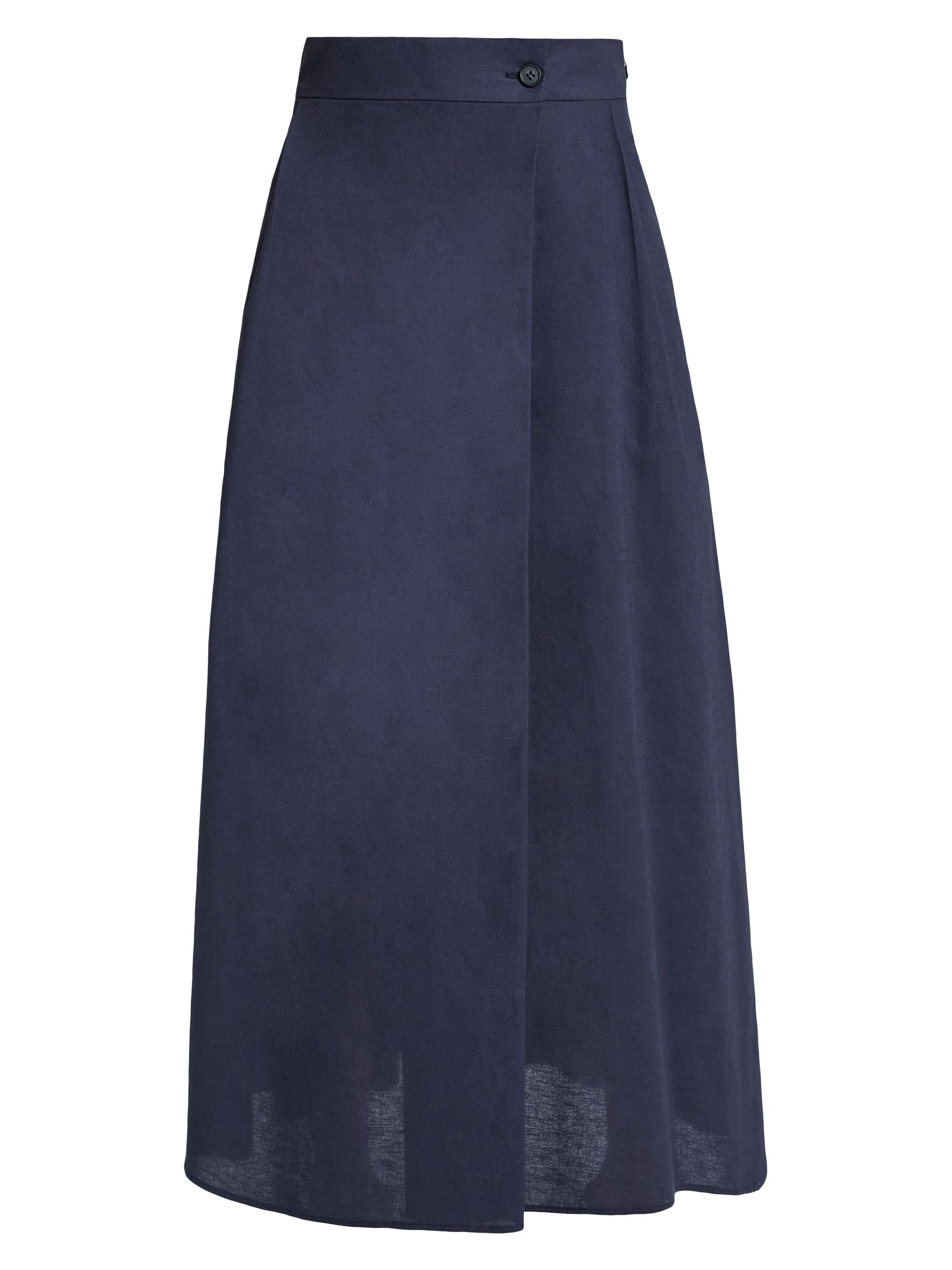 Santorelli Women's Overlap A-Line Maxi Skirt - Navy