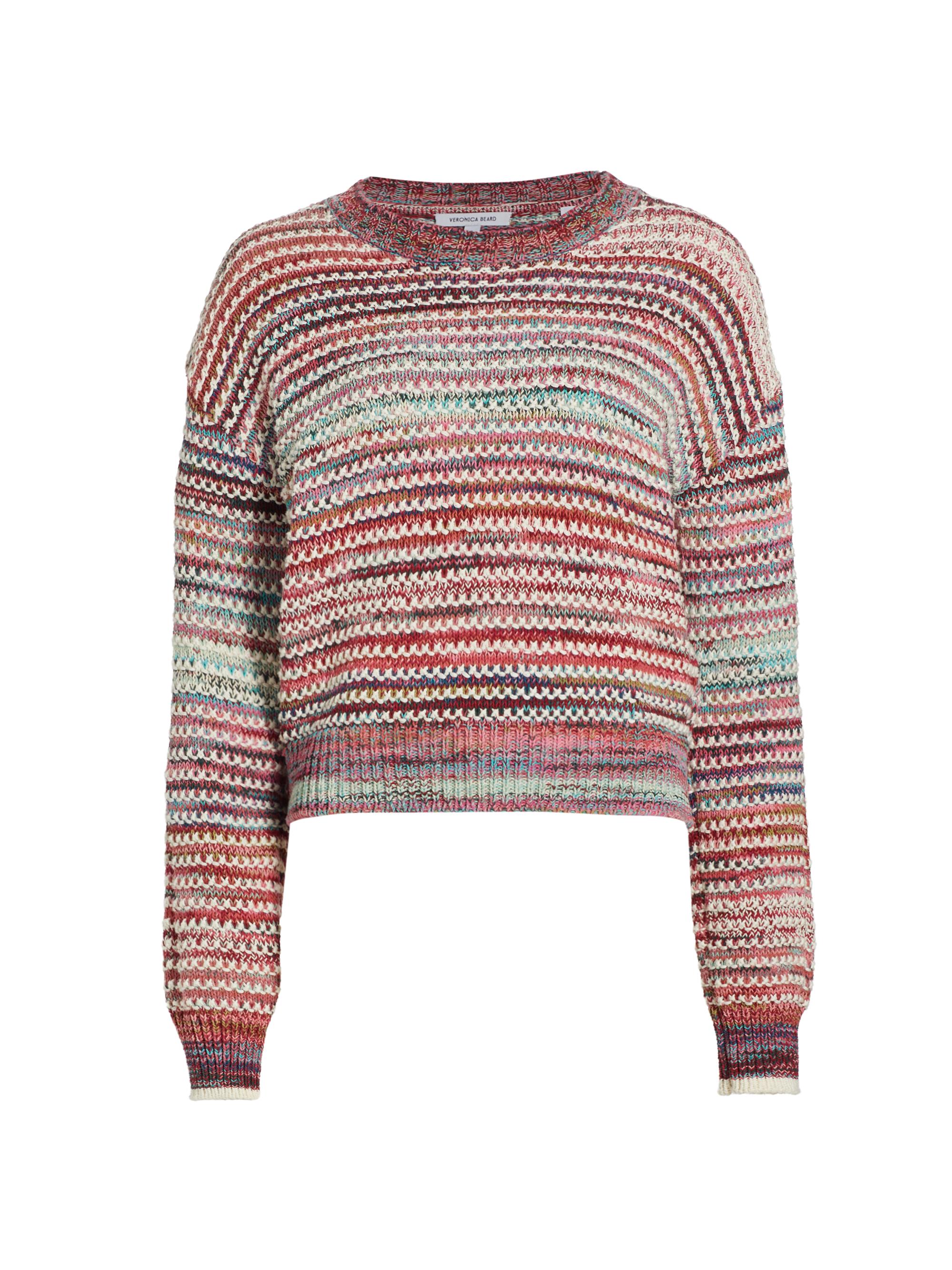 Veronica Beard Women's Asmara Striped Cotton Sweater - Pink Multi
