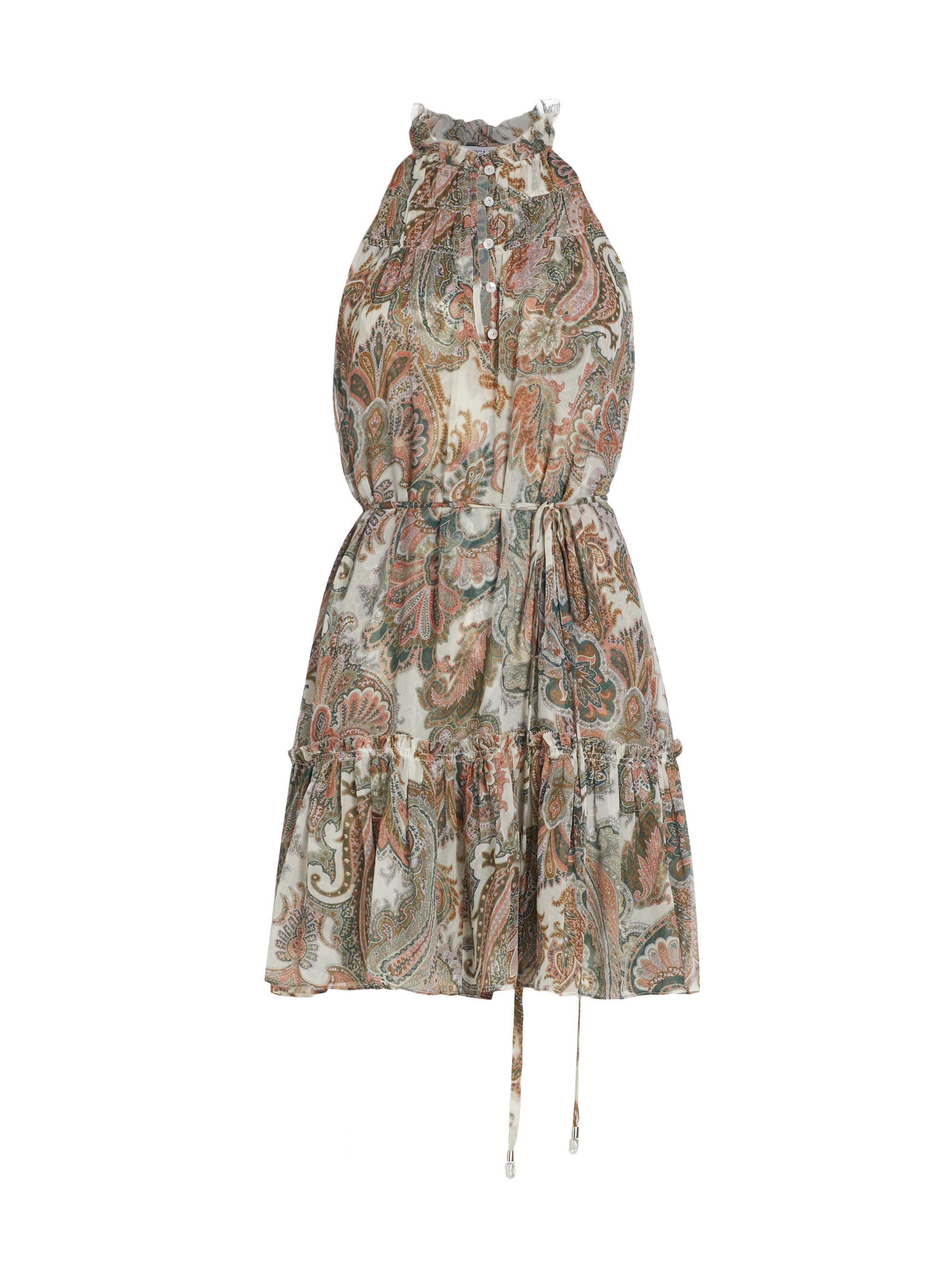 Veronica Beard Women's Dria Paisley Print Silk Minidress - Barely Orchid