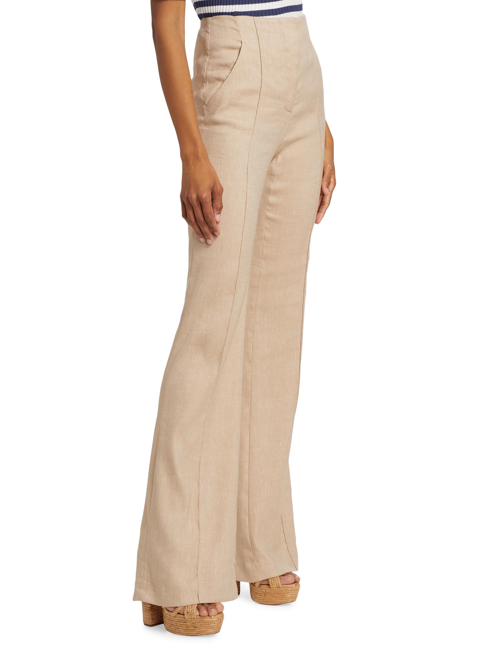 Veronica Beard Komi Flared Linen Pants | Saks Fifth Avenue