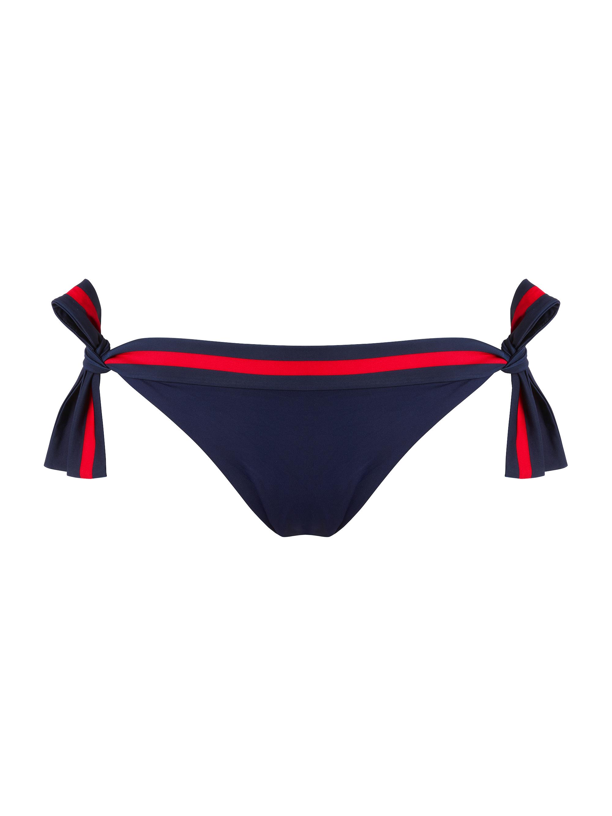 Vilebrequin Women's Striped Side-Tie Bikini Bottom - Bleu Marine