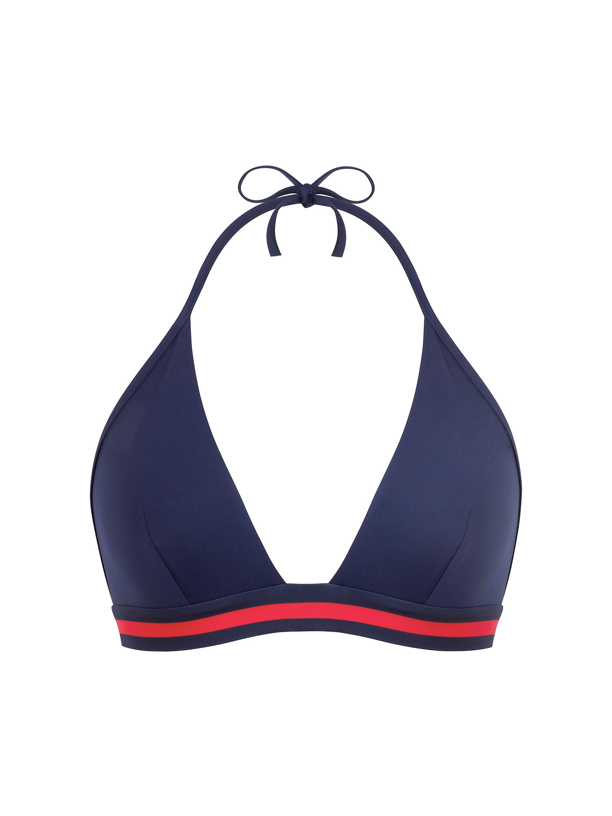 Vilebrequin Women's Striped Triangle Bikini Top - Bleu Marine