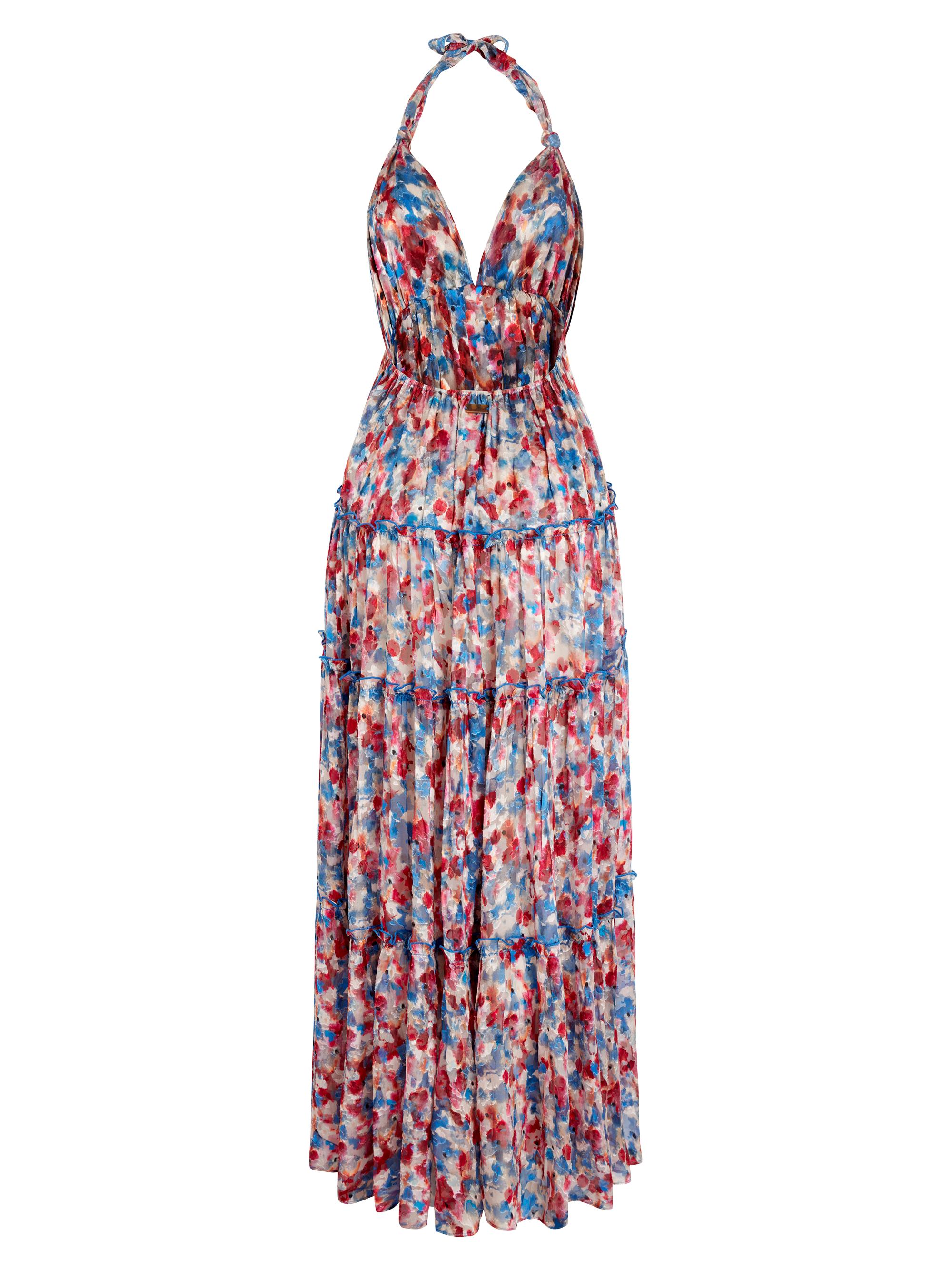 Floral Halter Maxi Dress