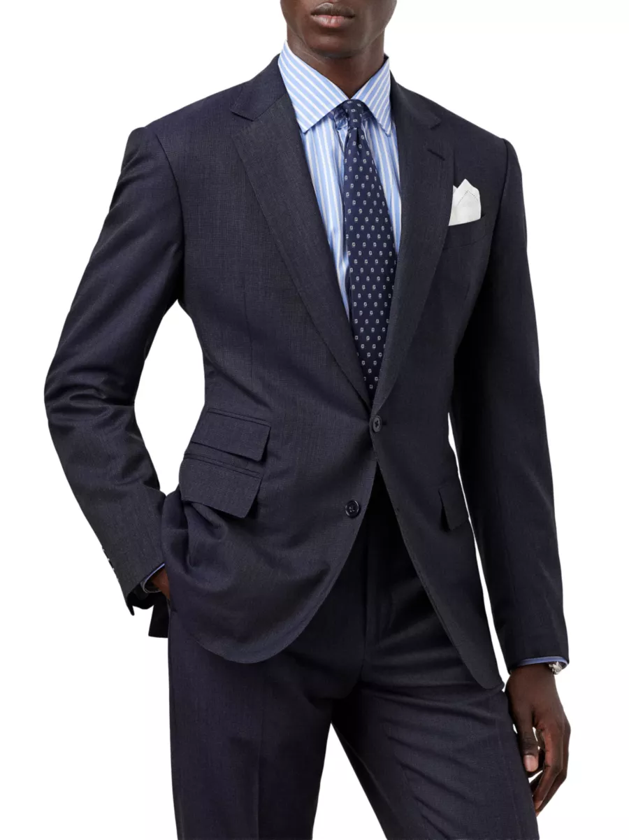 Shop Ralph Lauren Purple Label Wool Single-Breasted Suit Shop Ralph Lauren Purple Label Wool Single-Breasted Suit