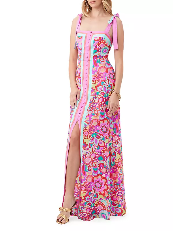 Cami Floral Silk Maxi Dress