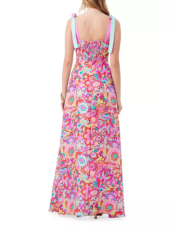 Cami Floral Silk Maxi Dress