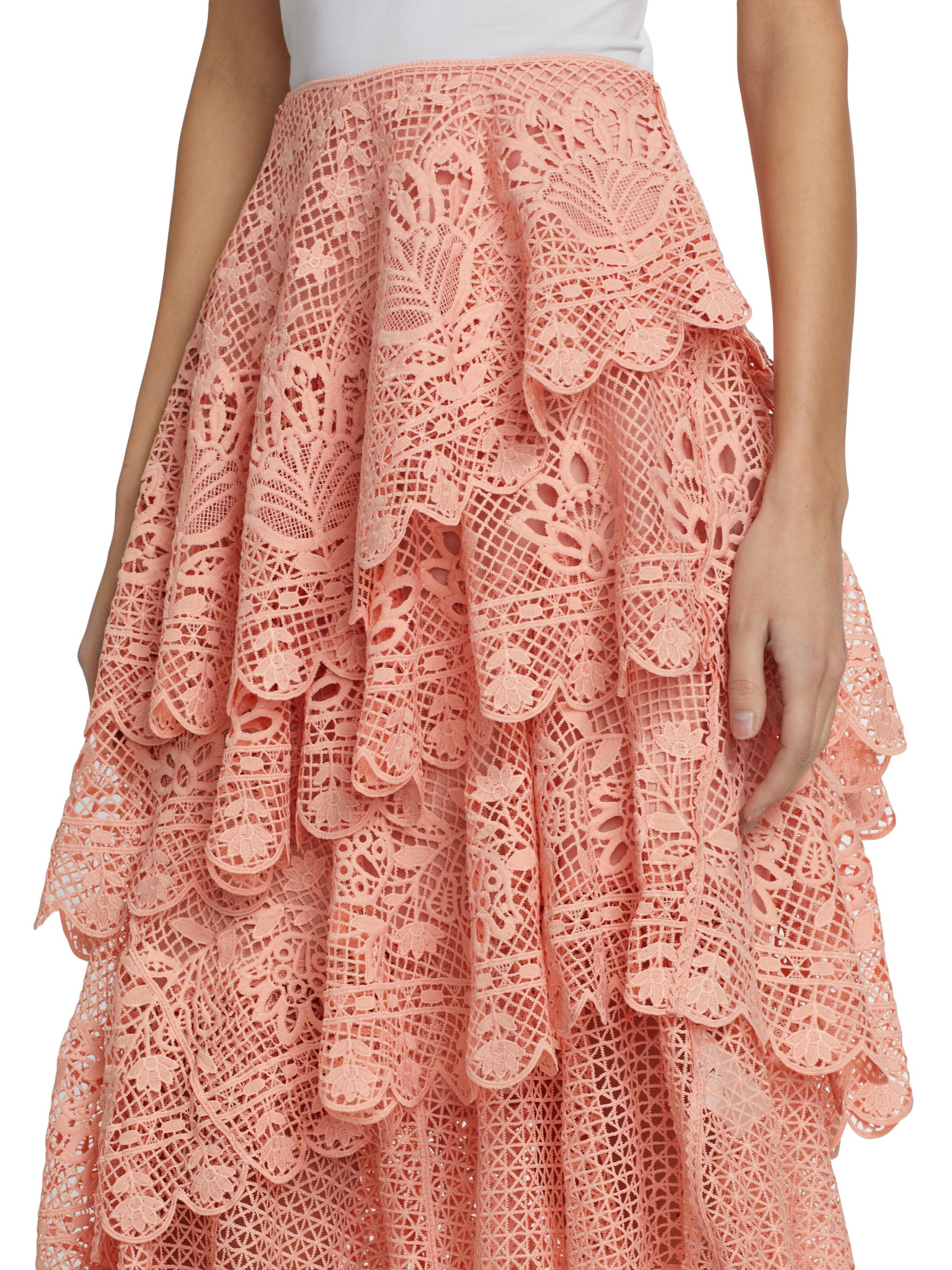 épine lace asymmetry frill skirt epine lace asymmetry frill