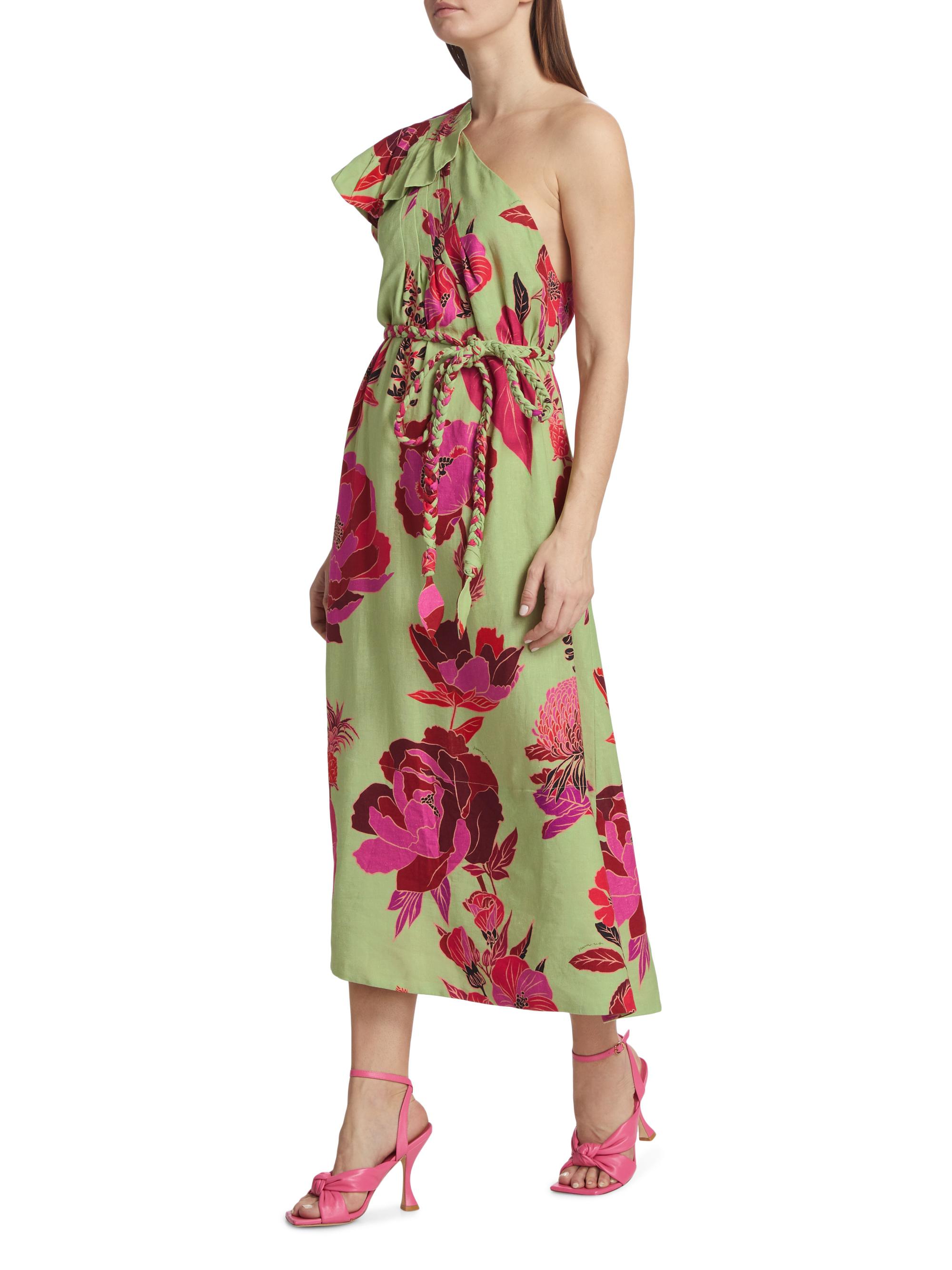 green emerald velvet dress Farm Rio main image 1