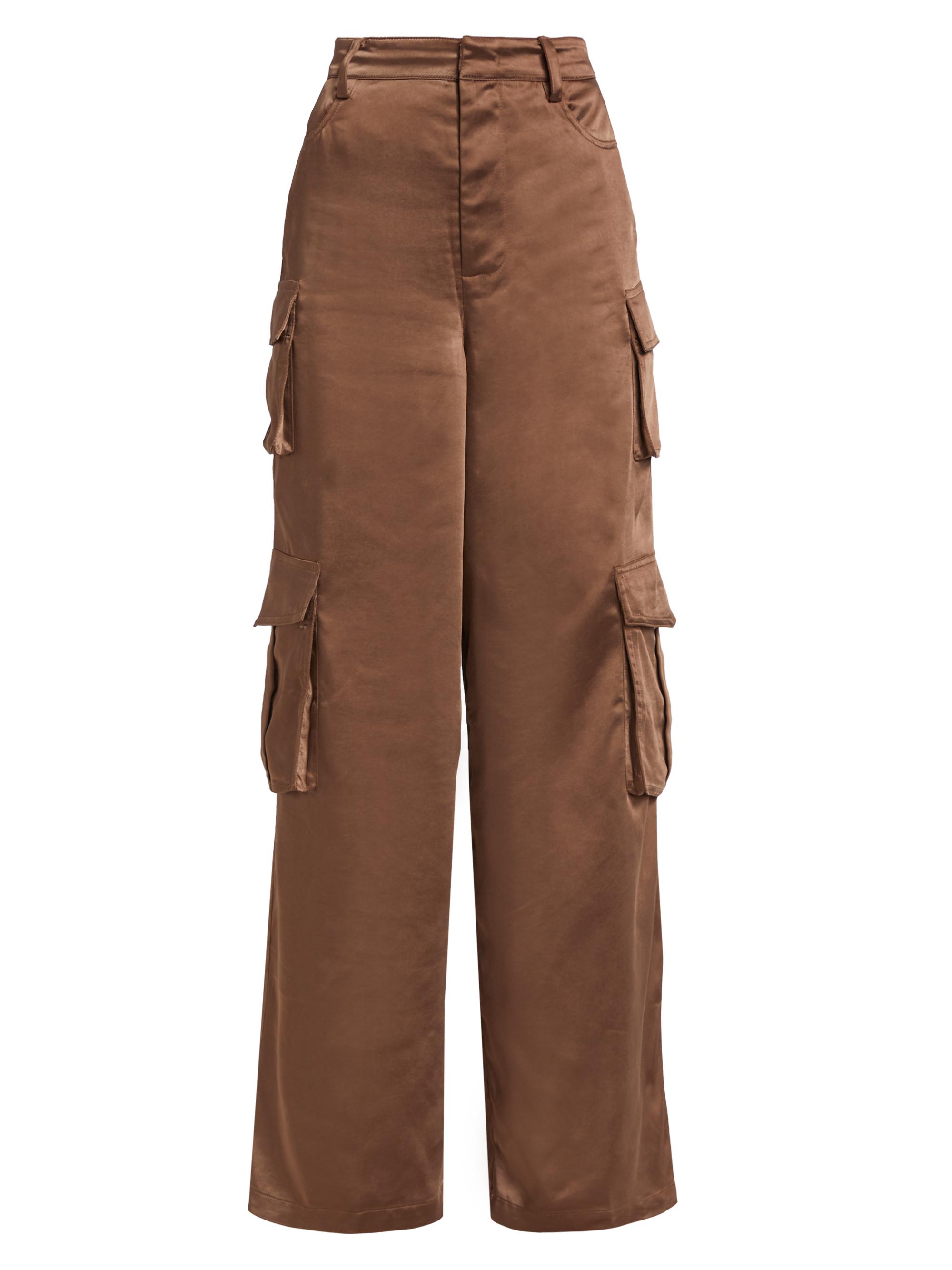 Favorite Daughter Women's The Satin Cargo Pants - Macchiato