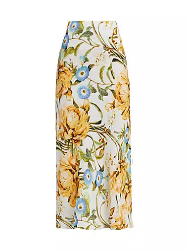 Favorite Floral High-Waist Midi-Skirt