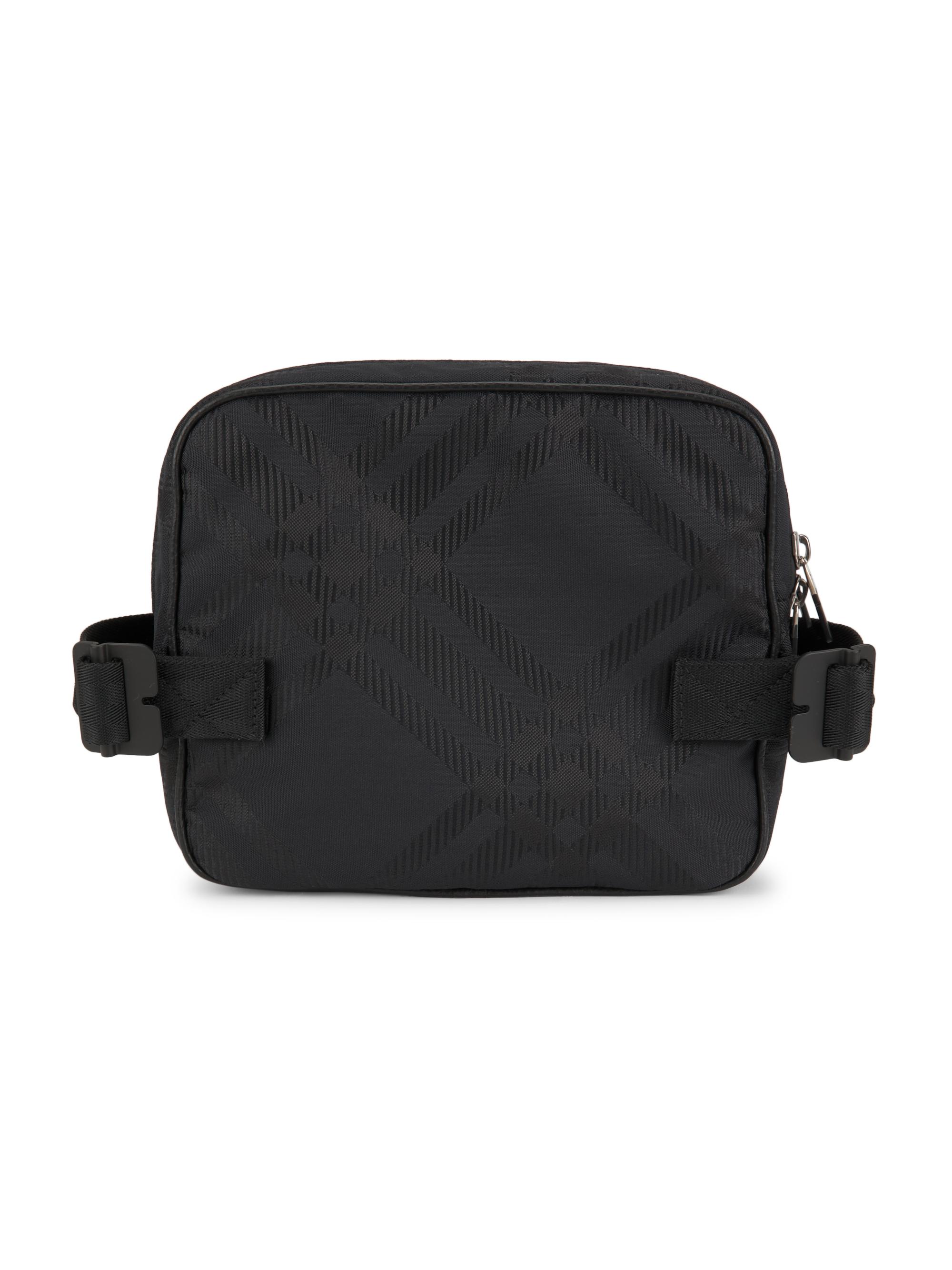 Burberry Men's Check Travel Pouch - Black