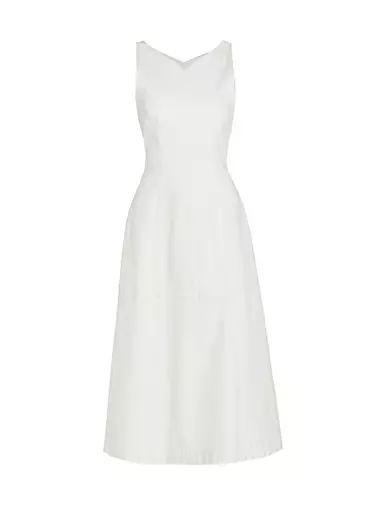 Arlet Cotton-Blend Stretch Twill Sleeveless Midi-Dress