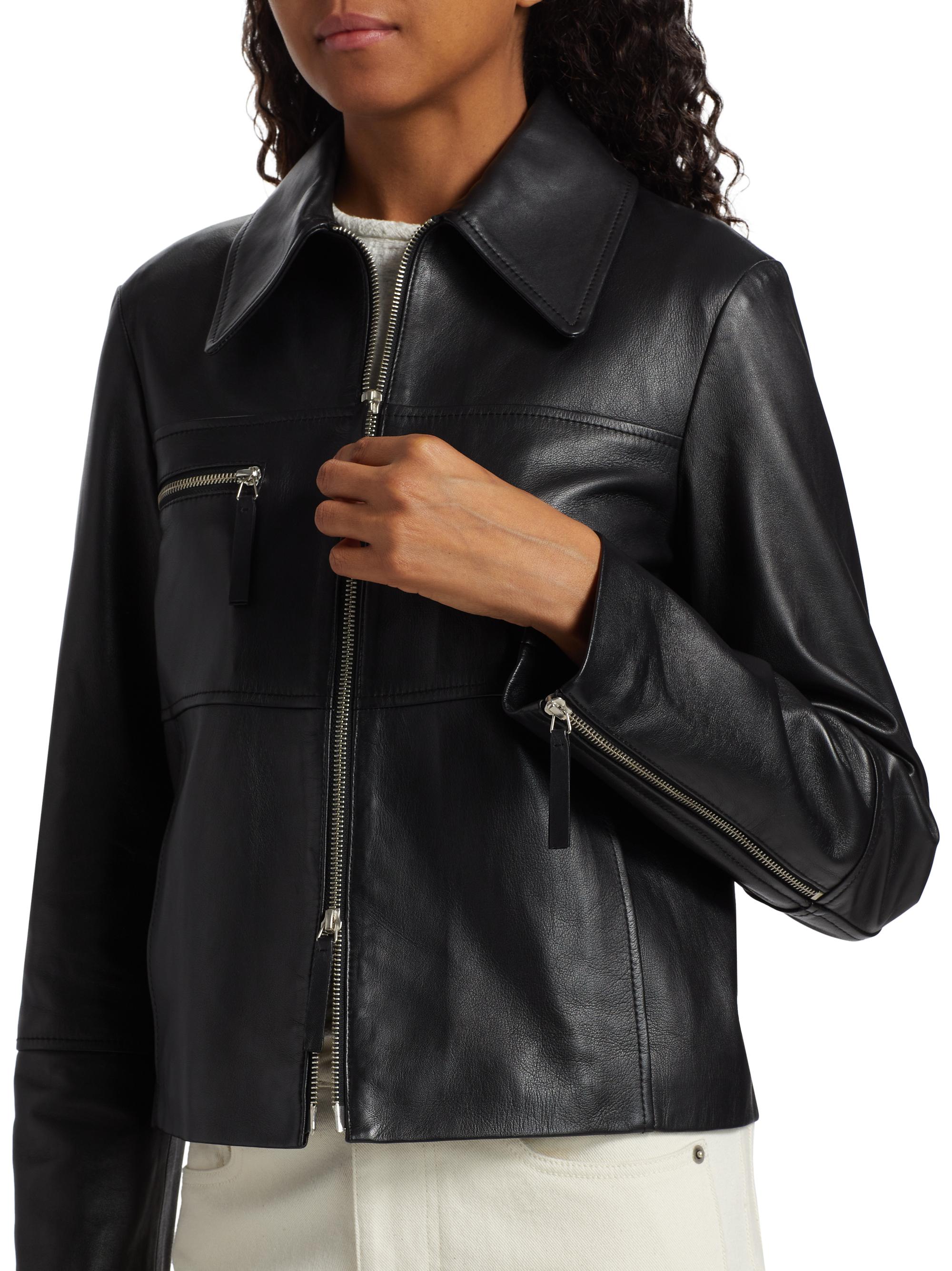 Proenza Schouler White Label Annabel Leather Zip Jacket | Saks