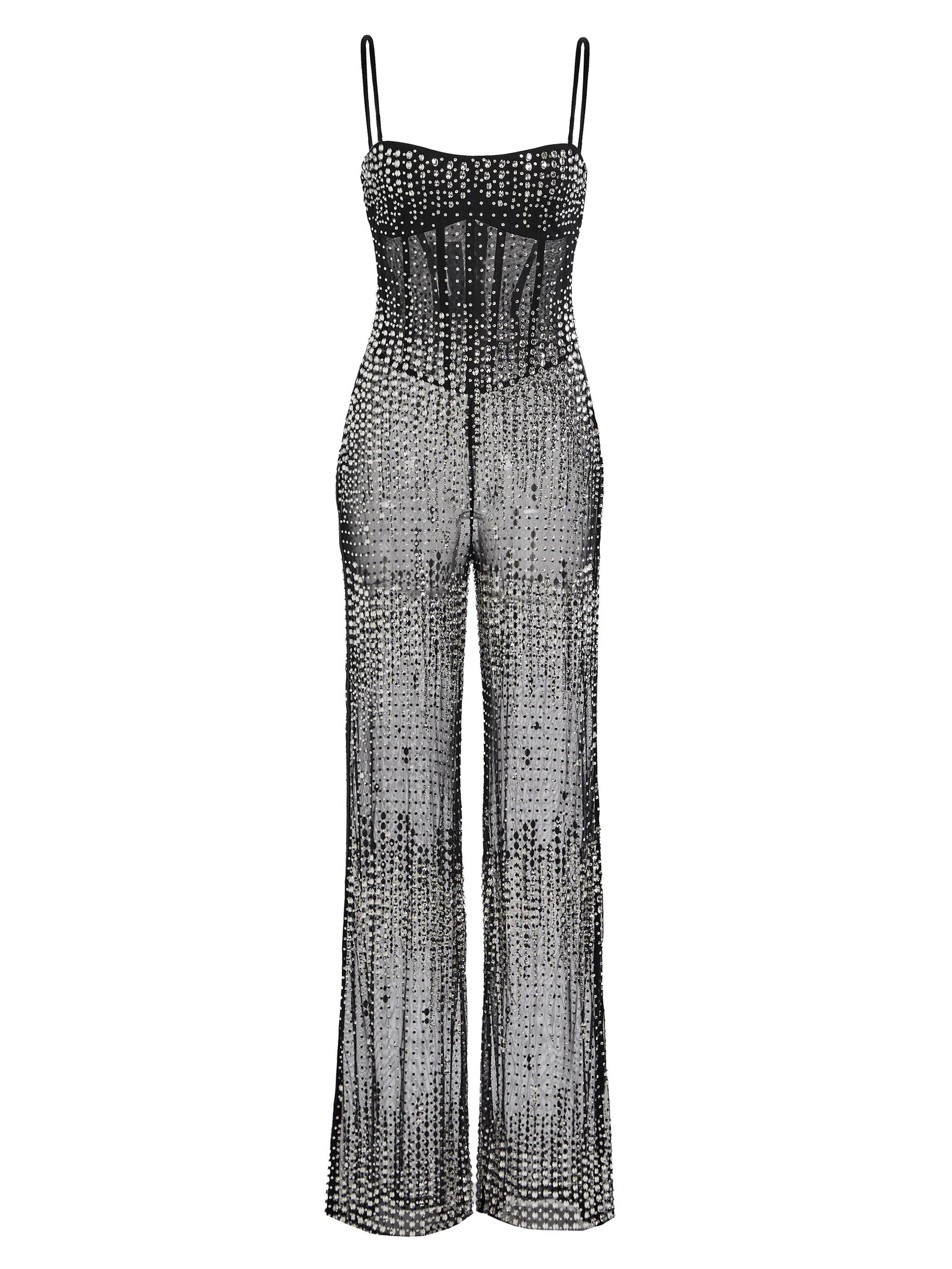 Retrofête Women's Adelynne Jumpsuit - Black Silver