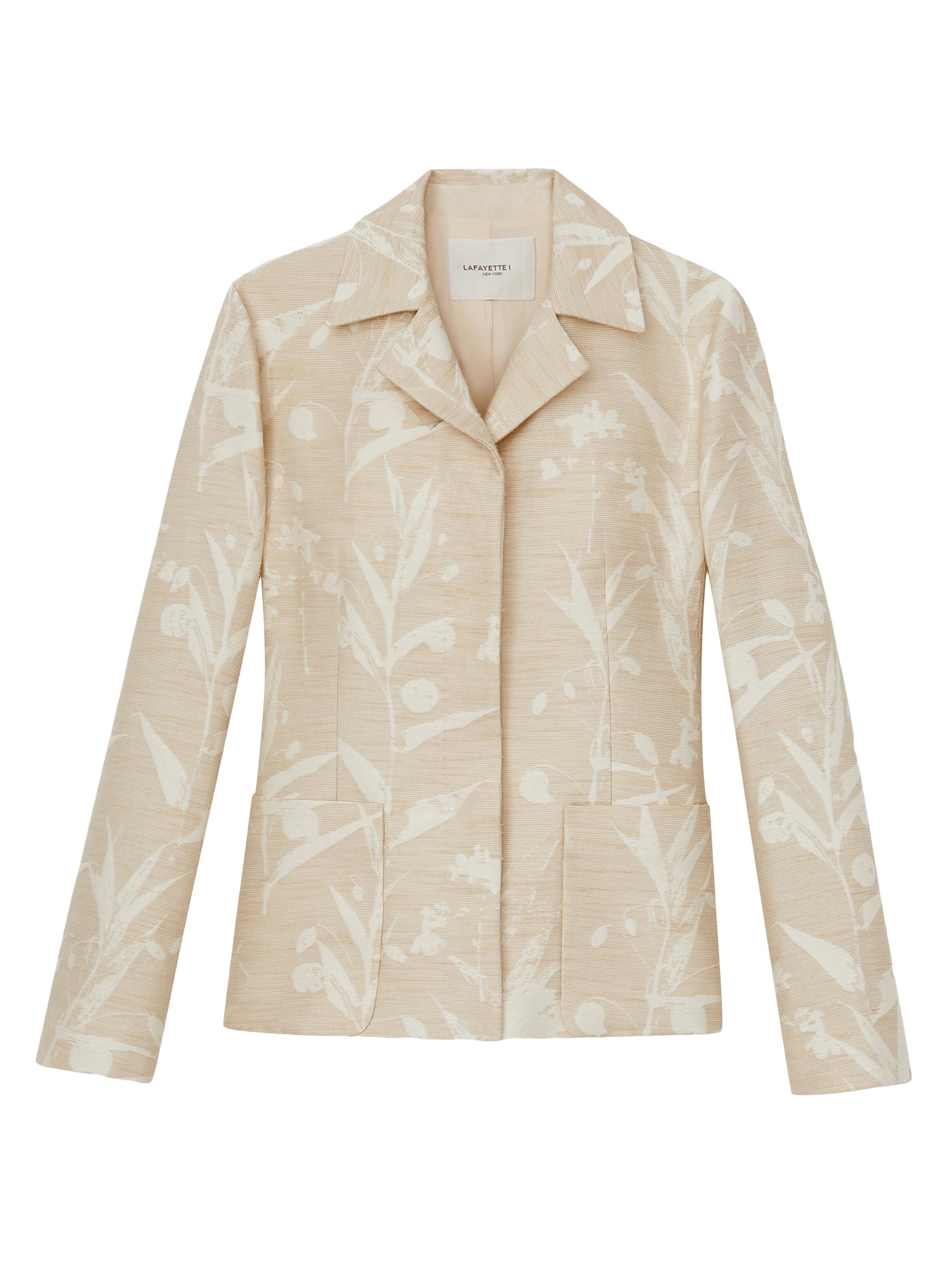 Lafayette 148 New York Women's Dune Floral Jacquard Blazer - Dune Multi