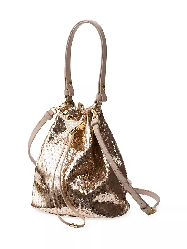 Shop Prada Sequined Re Nylon Mini Bag | Saks Fifth Avenue