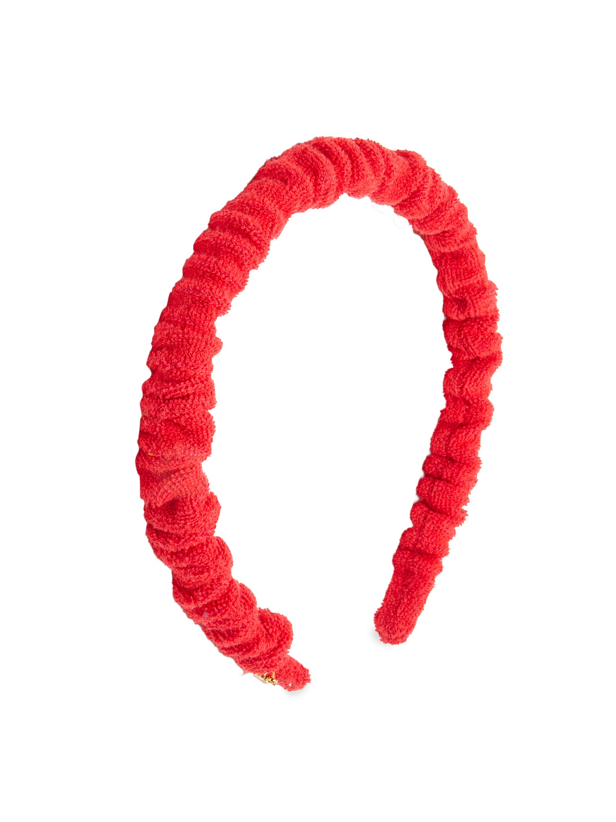 Lele Sadoughi Women's Jessie Ruched Terry Headband - Ladybug Red
