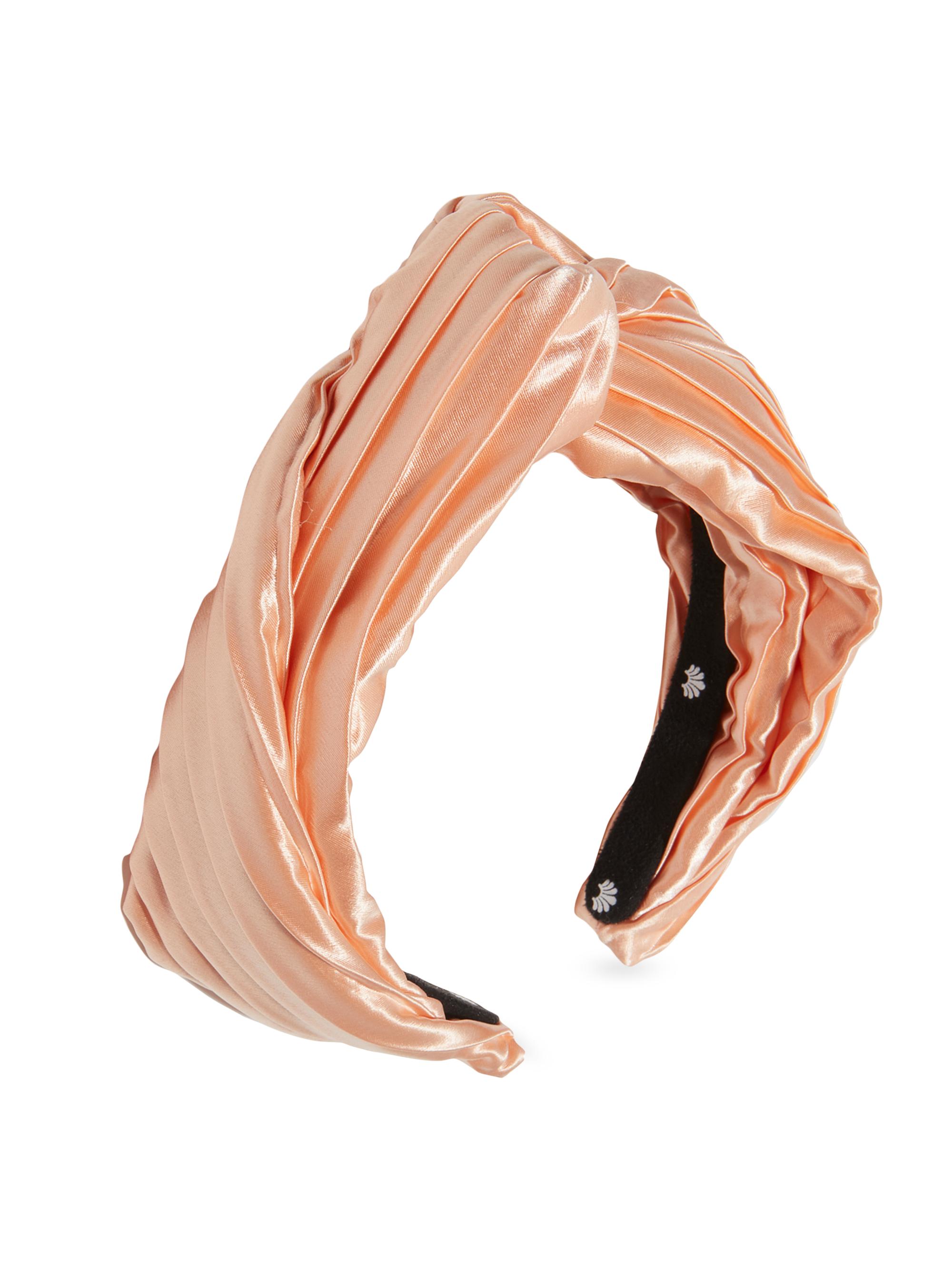 Lele Sadoughi Embellished Striped Cotton Knotted Headband  display picture 2