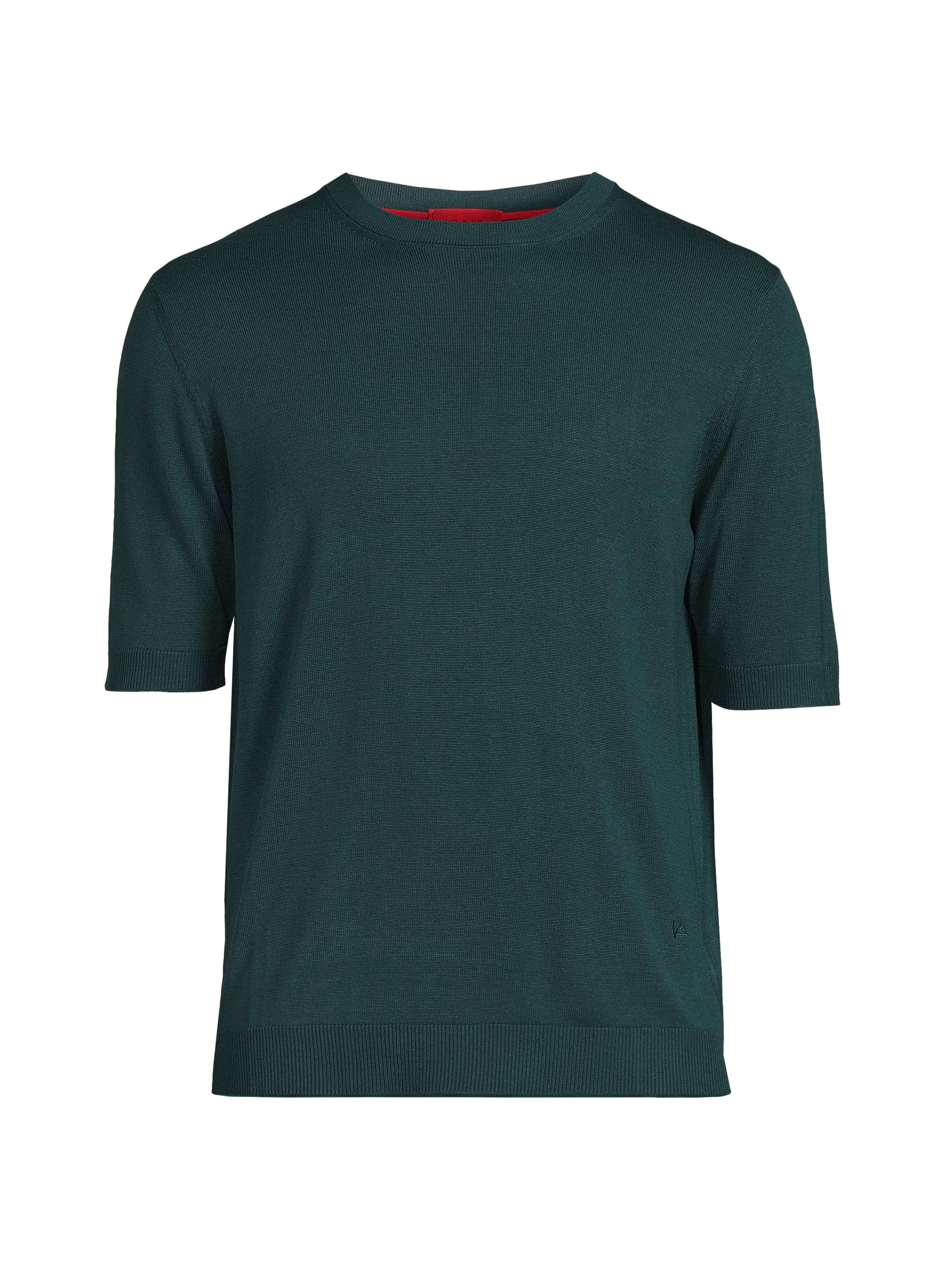 Isaia Men's Opacum Short-Sleeve Silk Knit T-Shirt - Grey
