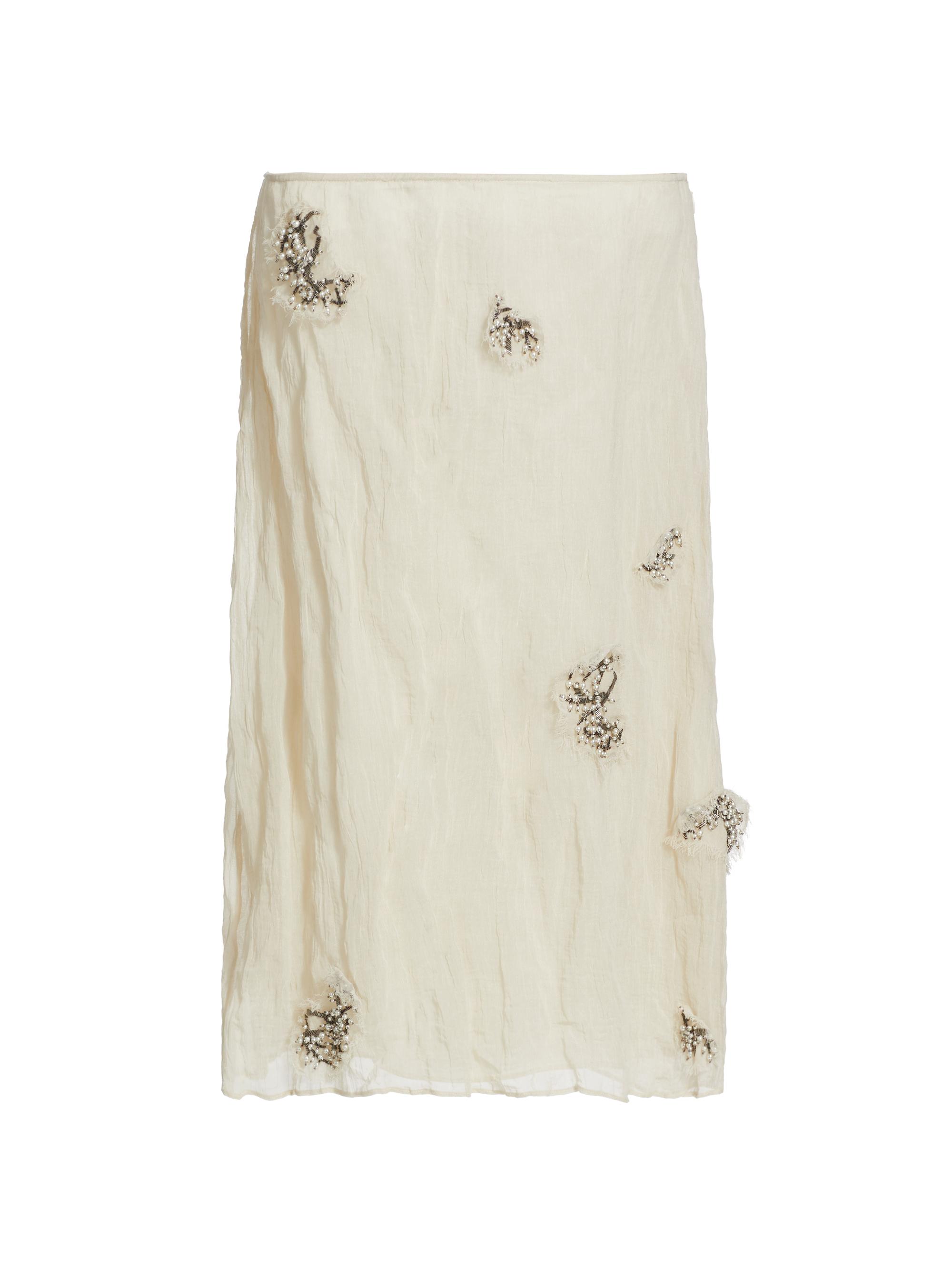 Altuzarra Women's Bresson Cotton-Blend Beaded Midi-Skirt - Sparrow