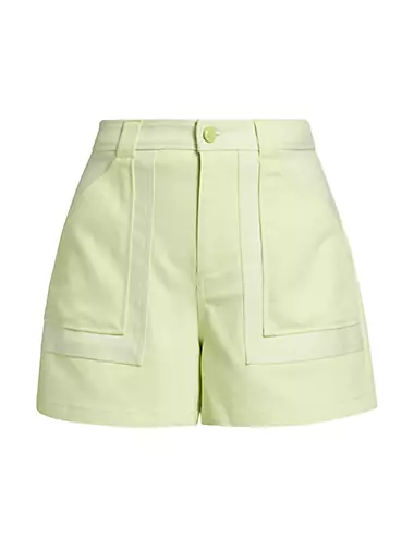Sanam Twill Colorblocked Shorts