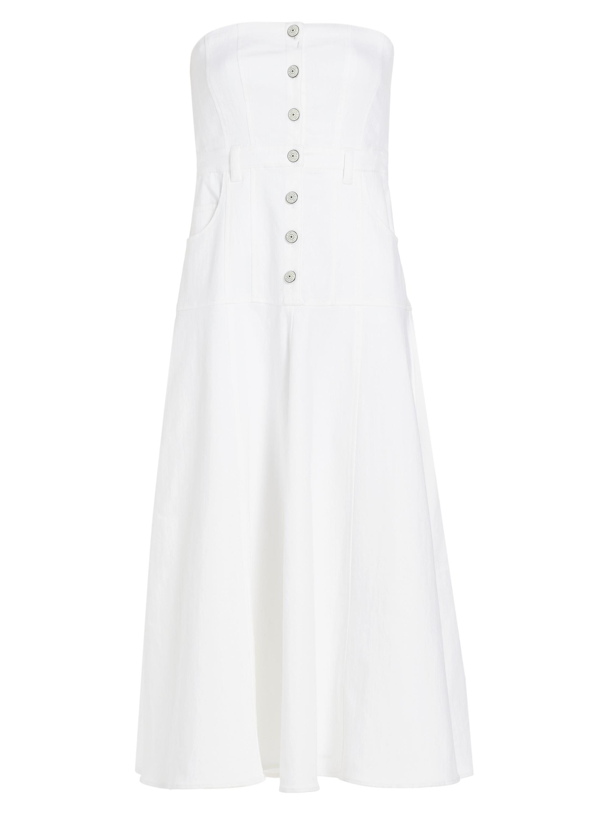 Cinq à Sept Women's Veena Denim Strapless Midi-Dress - White
