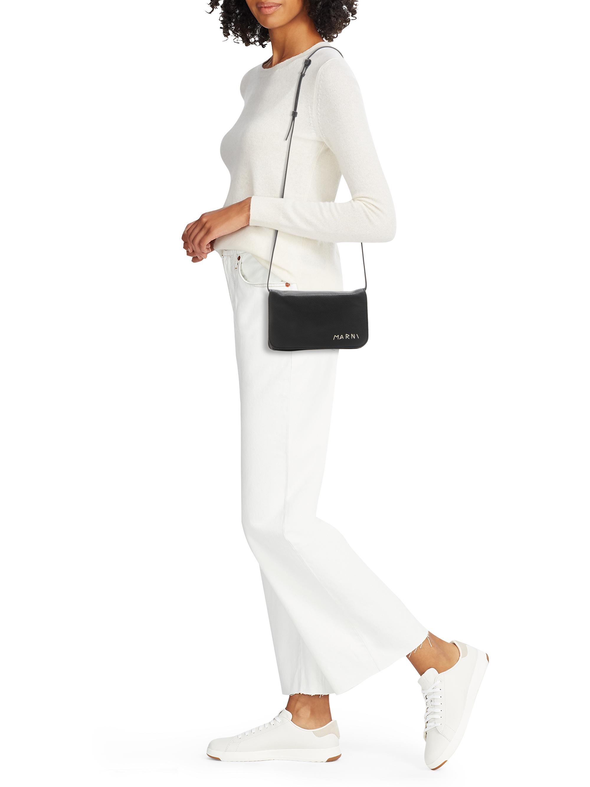 Shop Marni Pochette Flap Leather Crossbody Bag | Saks Fifth Avenue