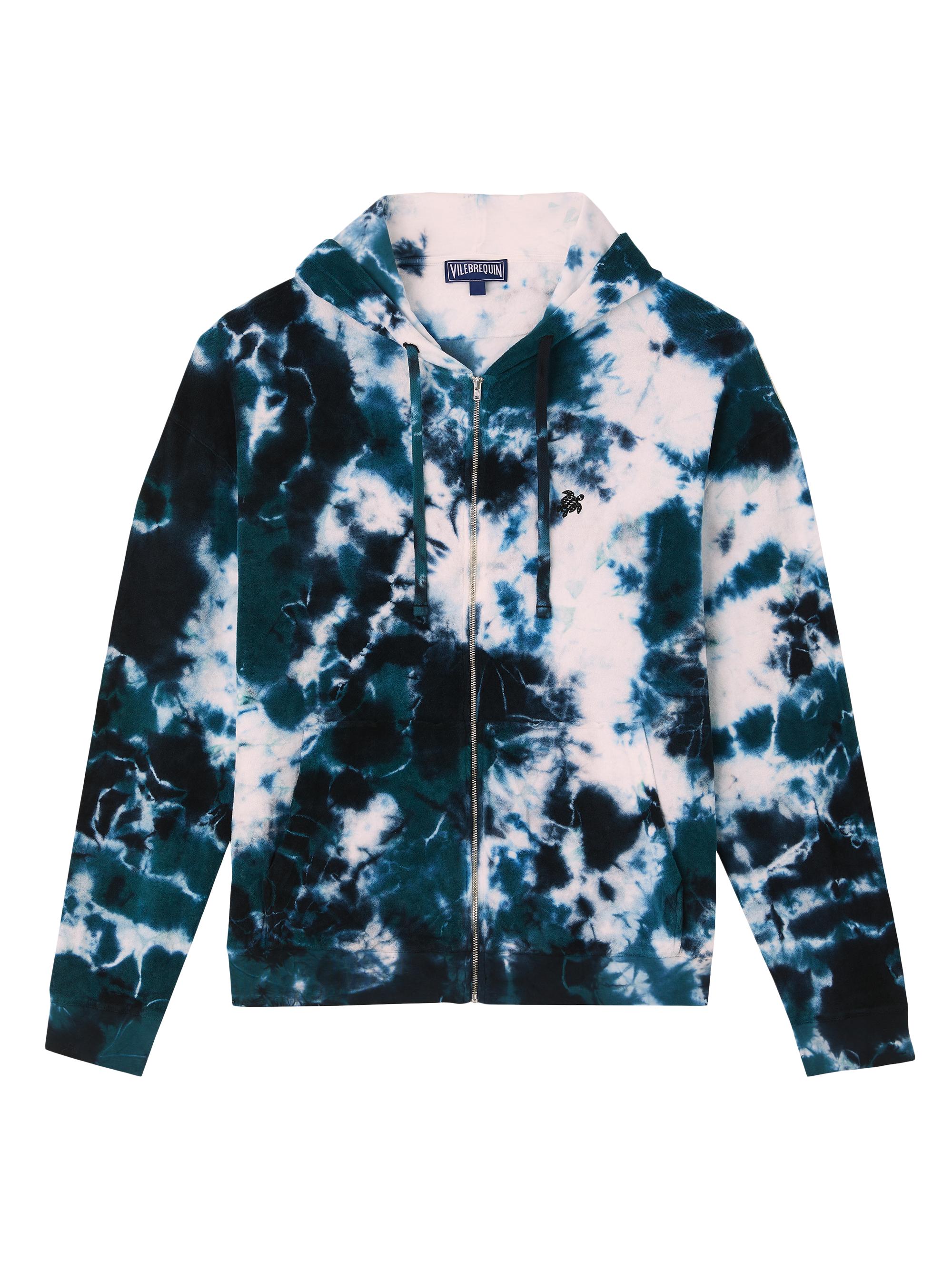 Vilebrequin Men's Jibe Tie-Dye Cotton Hoodie - Emerald