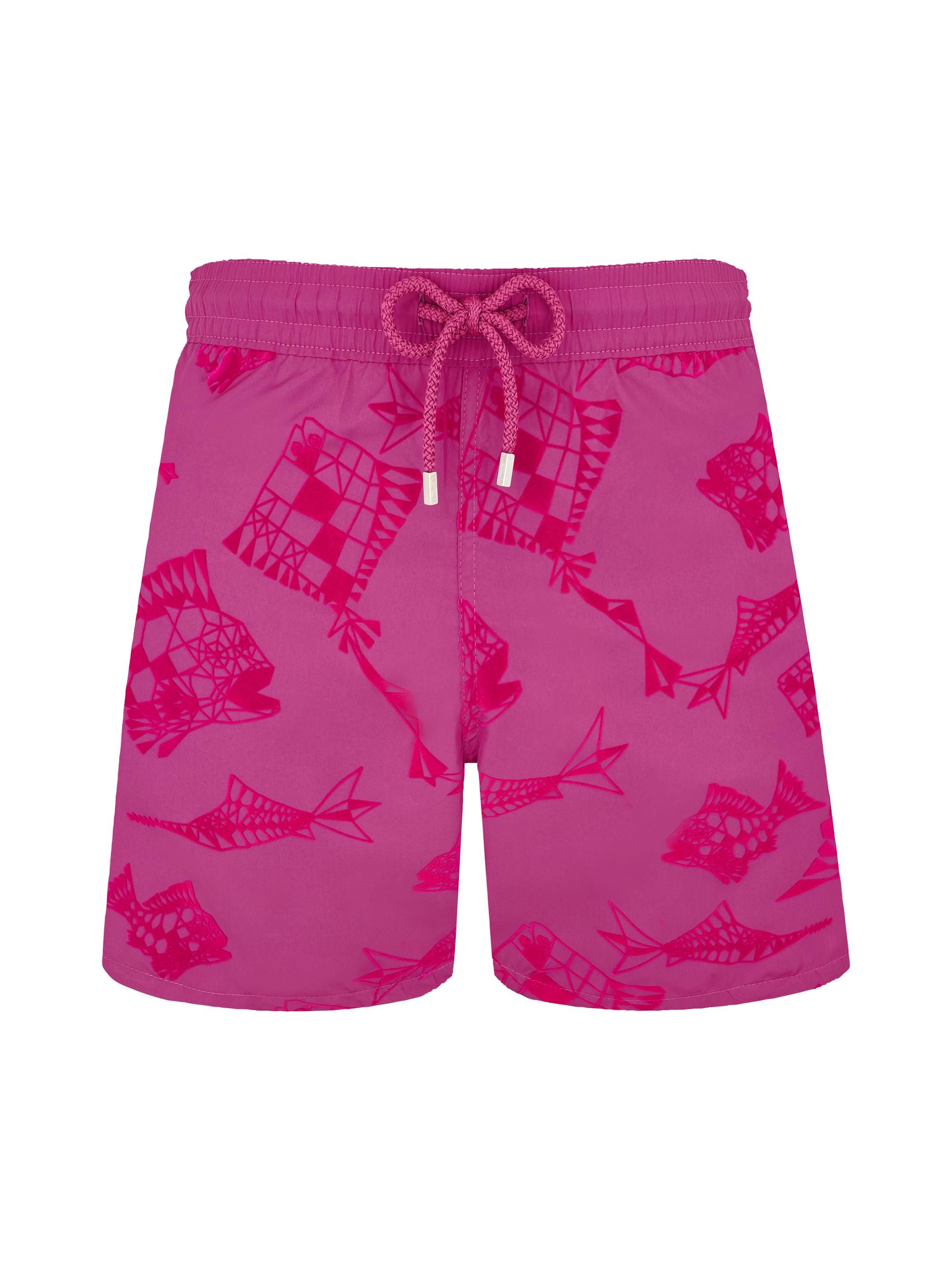 Vilebrequin Men's Mahina Embroidered Swim Shorts - Beaujolais