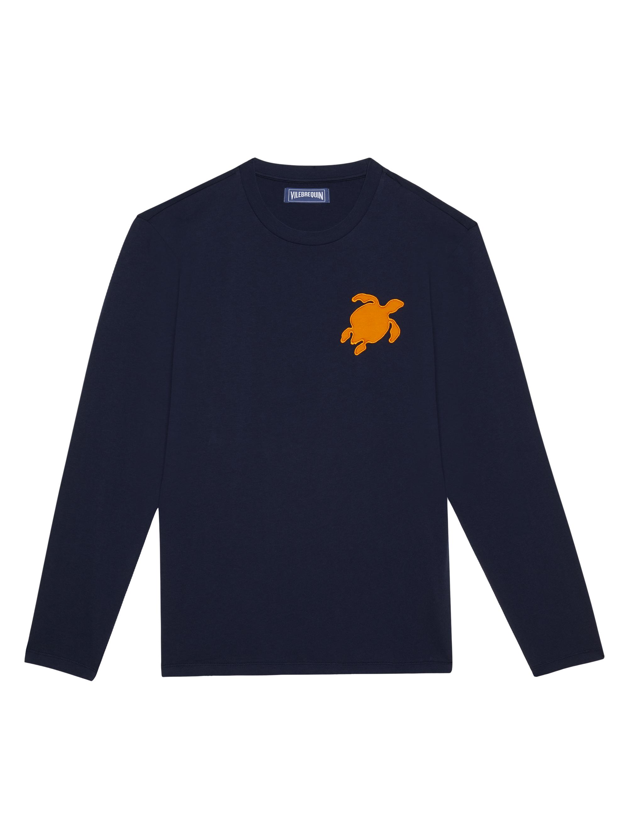 Vilebrequin Men's Ales Logo Cotton Long-Sleeve T-shirt - Navy