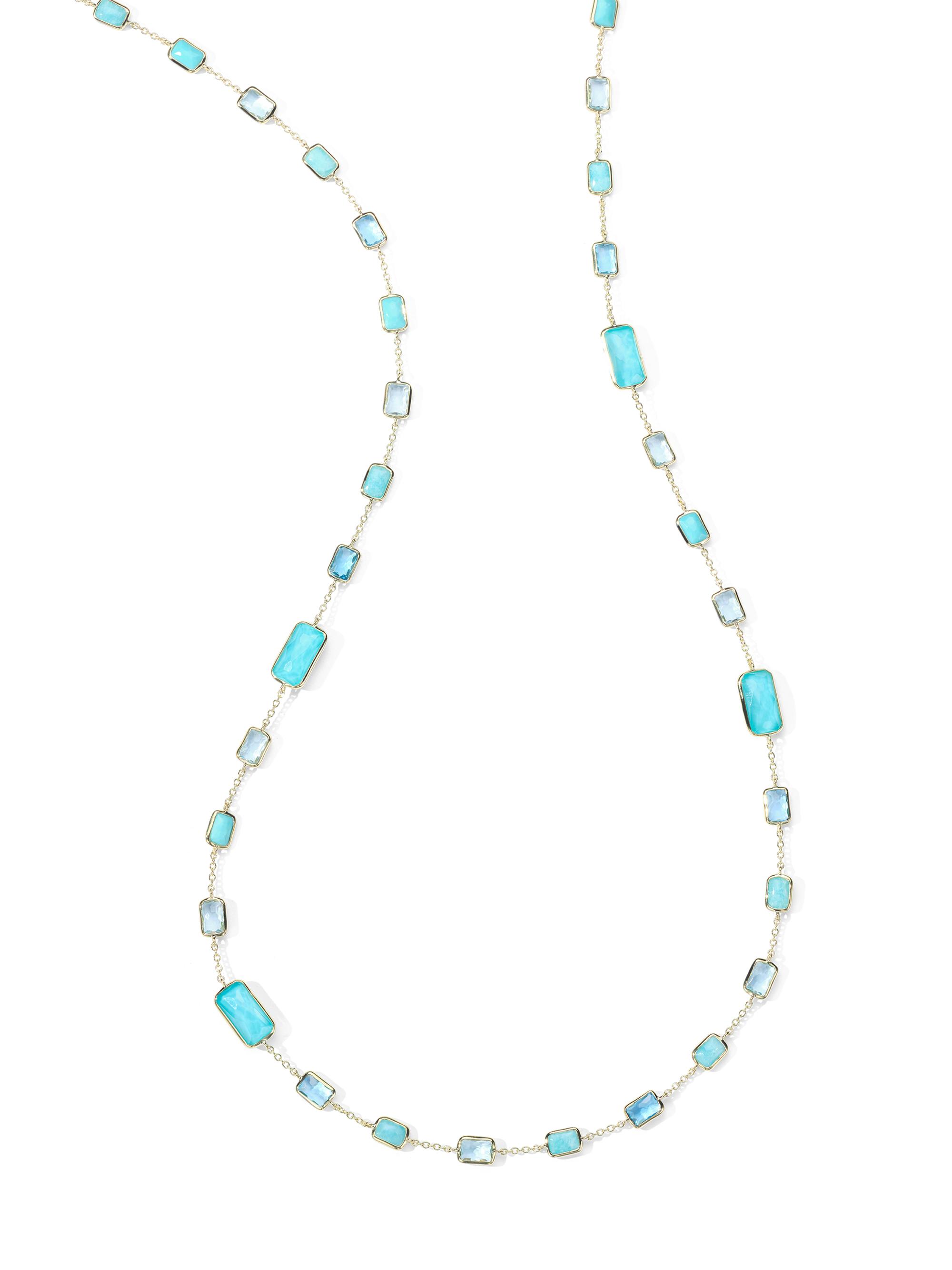 Ippolita Women's Rock Candy Gelato 18K Yellow Gold & Multi-Gemstone Station Necklace - Water Fall
