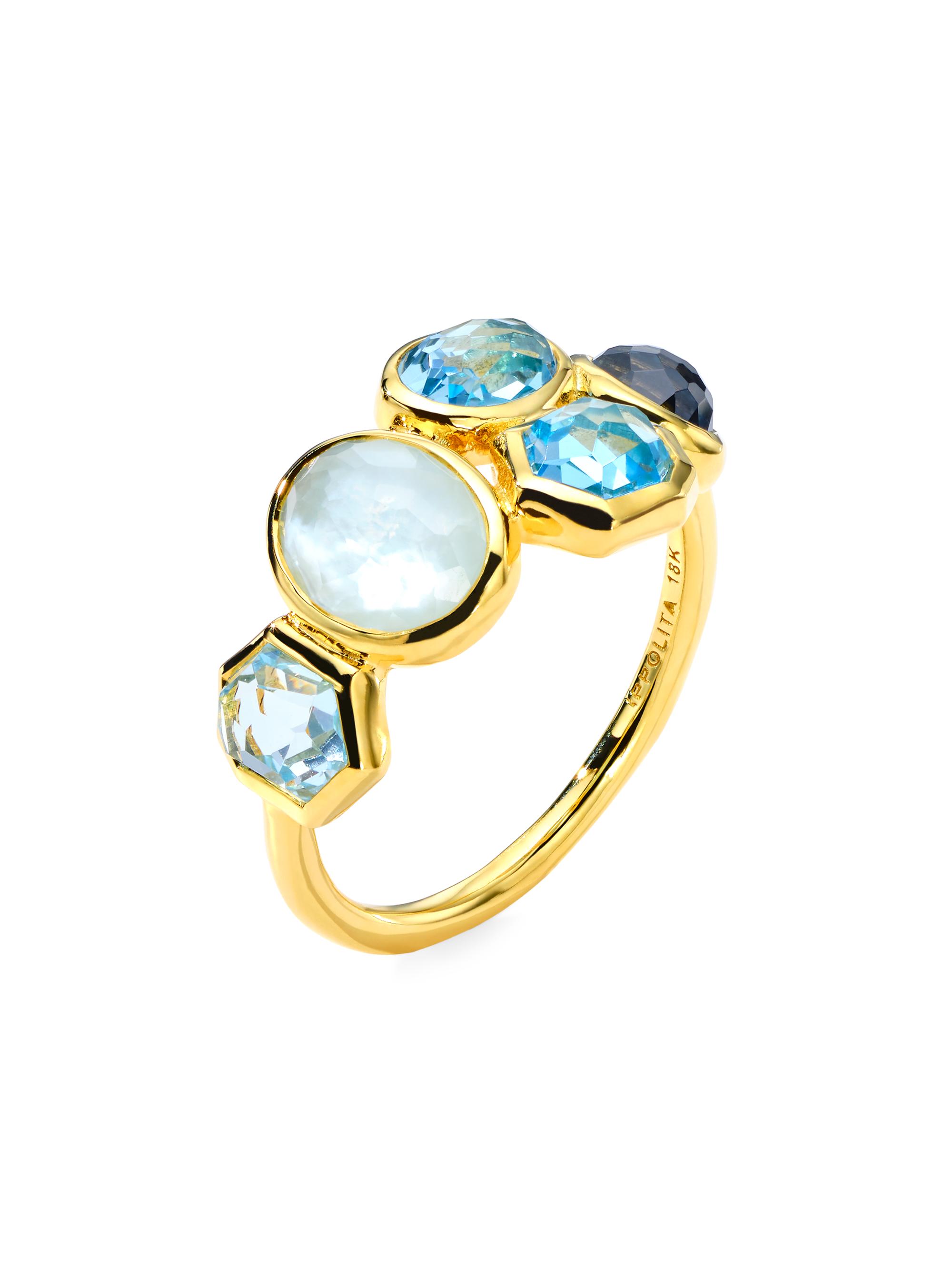 Ippolita Women's Rock Candy Gelato 5-Stone Summer Rain 18K Yellow Gold & Multi-Stone Cluster Ring - Mare