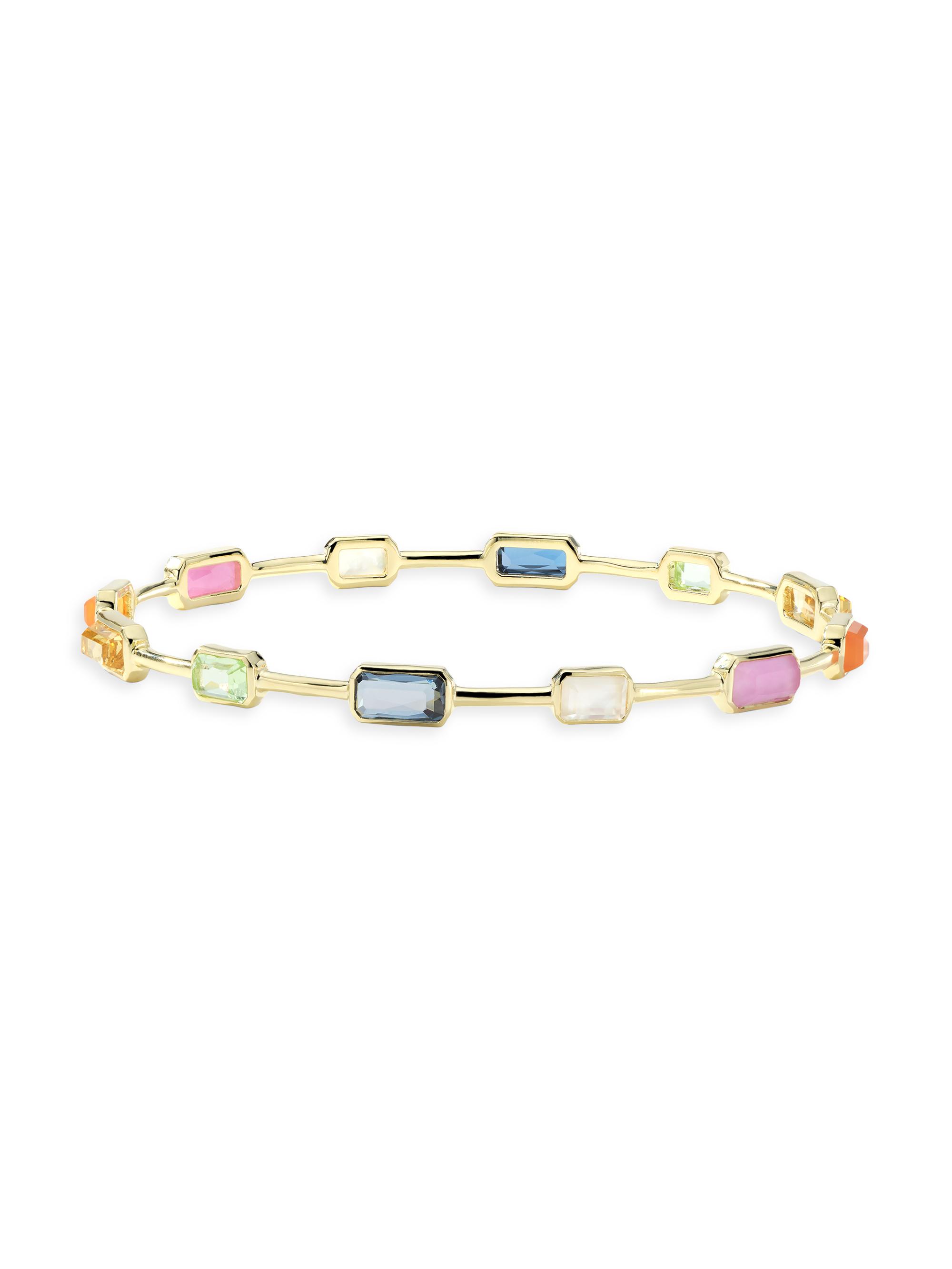 Ippolita Women's Rock Candy Gelato Summer Rainbow 18K Yellow Gold & Multi-Stone Bangle - Summer Rainbow