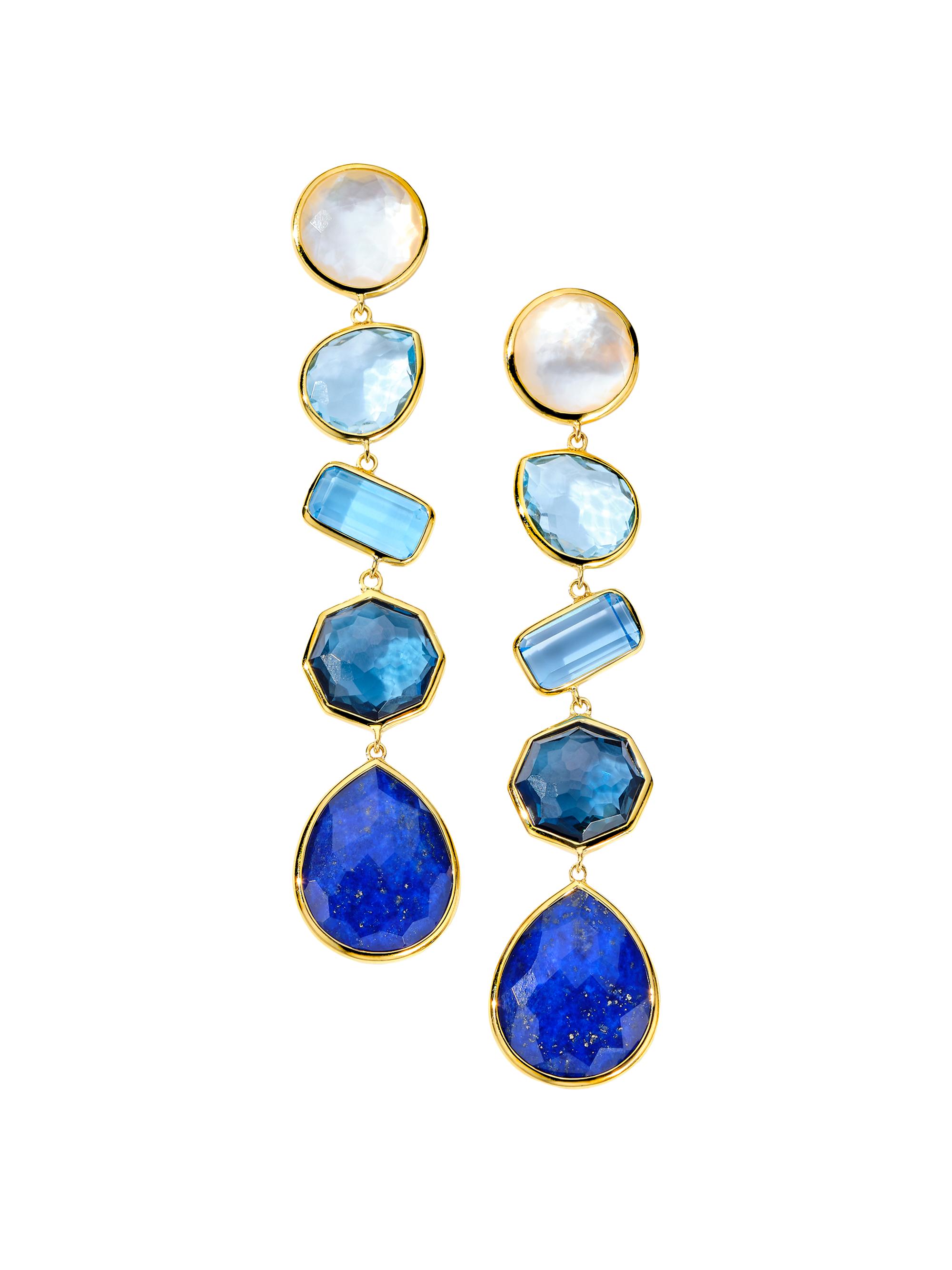 Ippolita Women's Rock Candy  5-Stone Summer Rainbow 18K Yellow Gold & Multi-Stone Drop Earrings - Mare