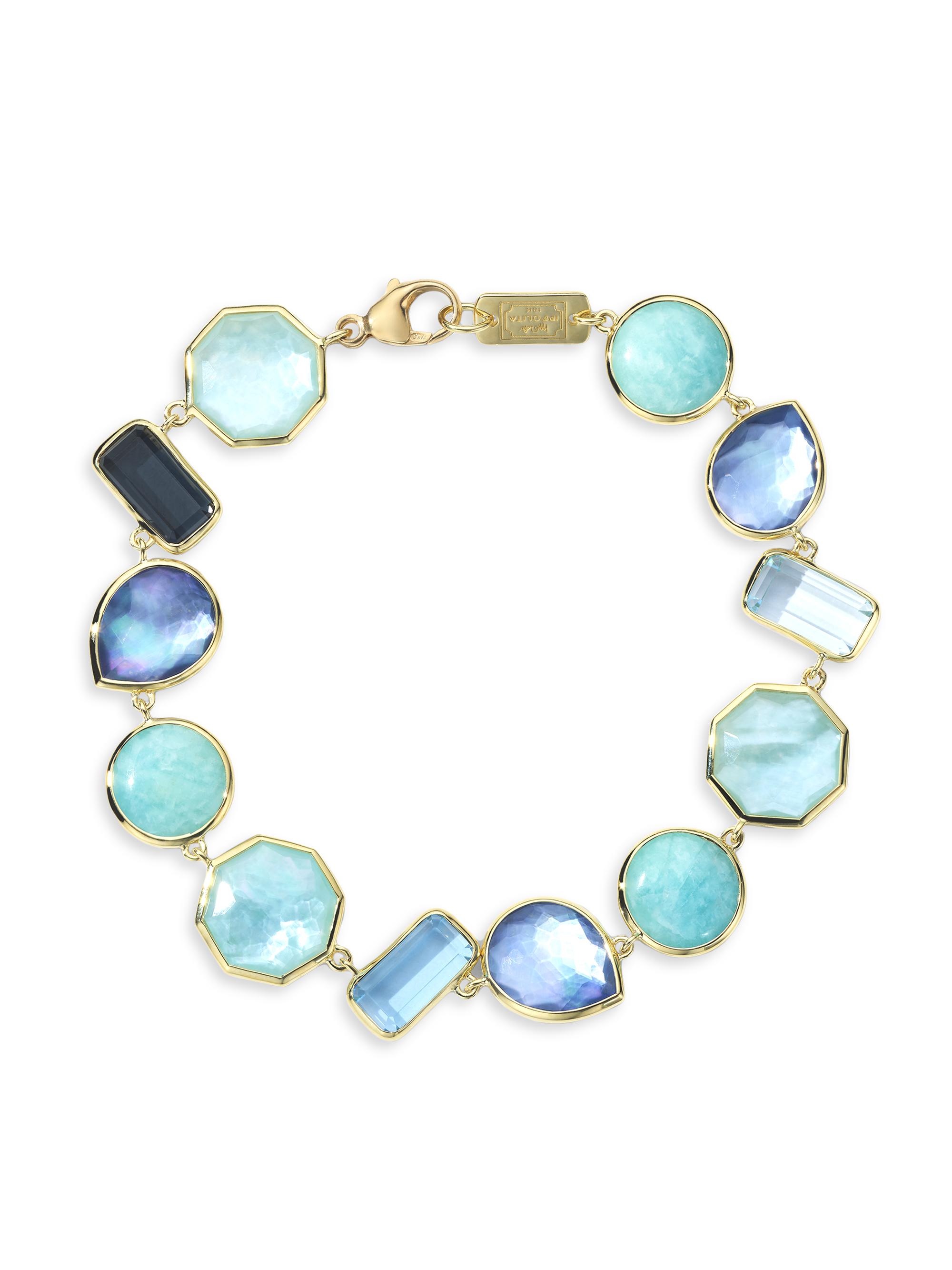 Ippolita Women's Rock Candy Waterfall 18K Yellow Gold & Multi-Stone Flexible Bracelet - Water Fall