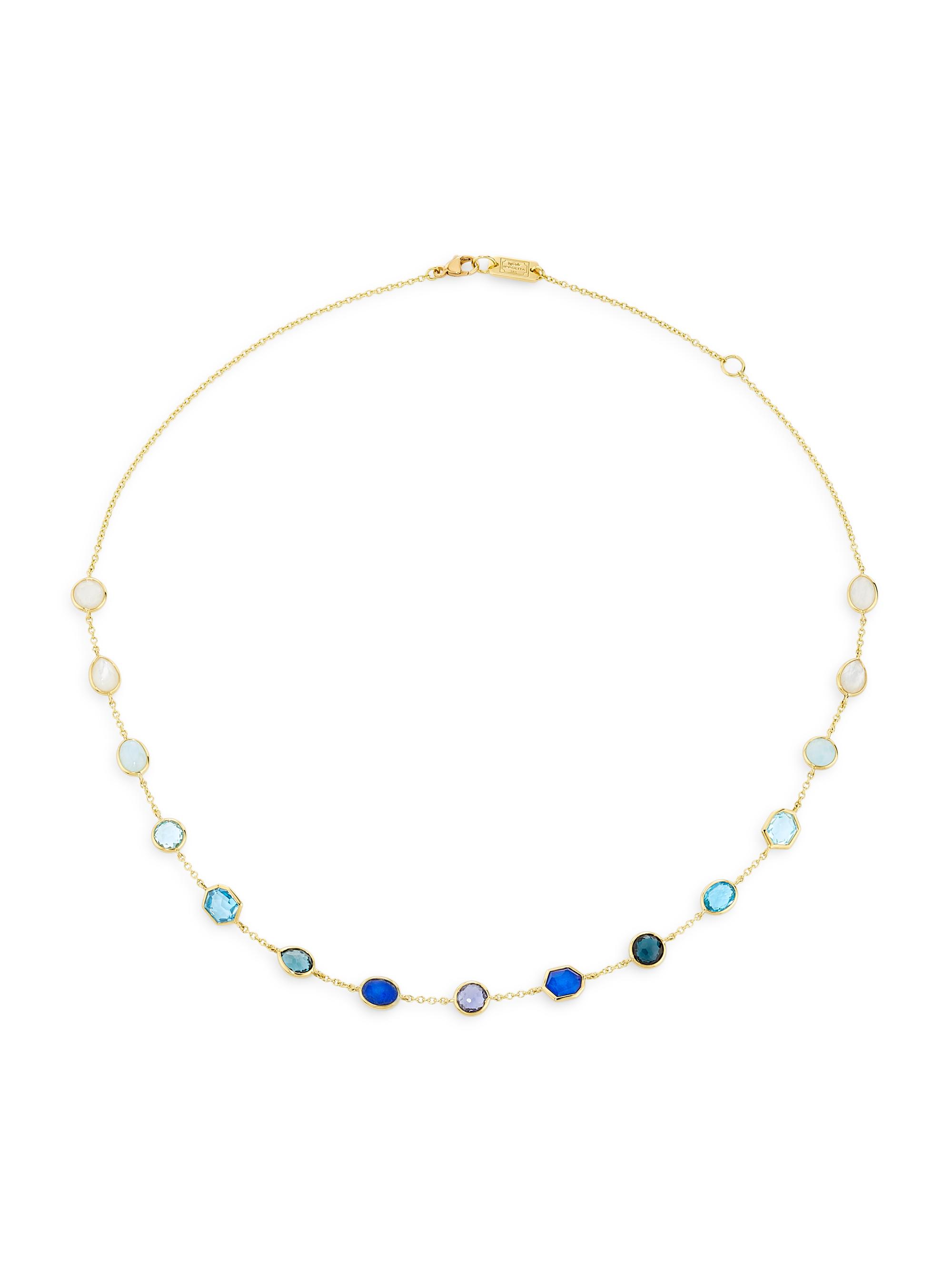Ippolita Women's Rock Candy 18K Yellow Gold & Multi-Gemstone Station Necklace - Mare