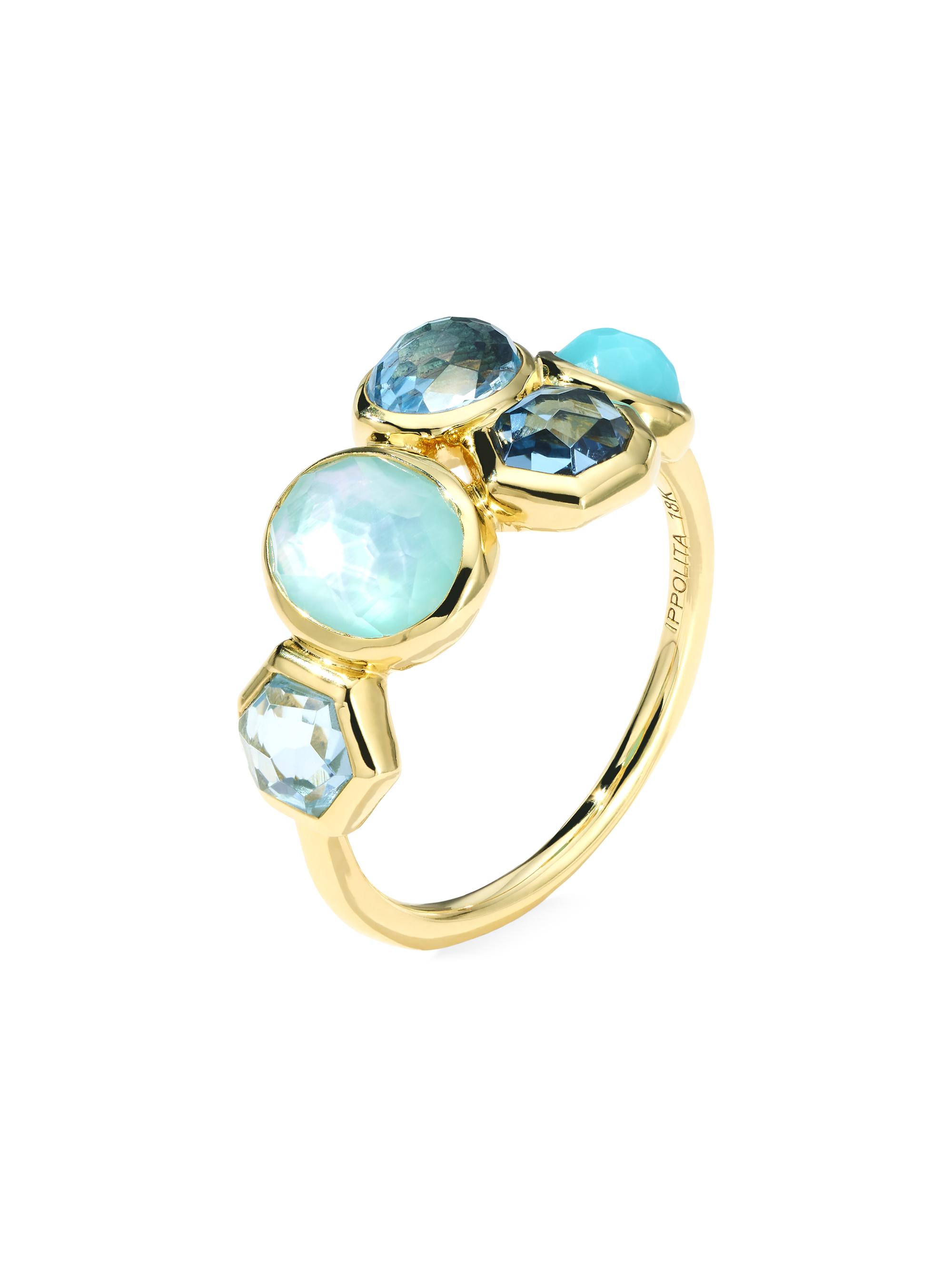 Ippolita Women's Rock Candy Gelato Waterfall Cluster 18K Yellow Gold & Multi-Stone Ring - Water Fall