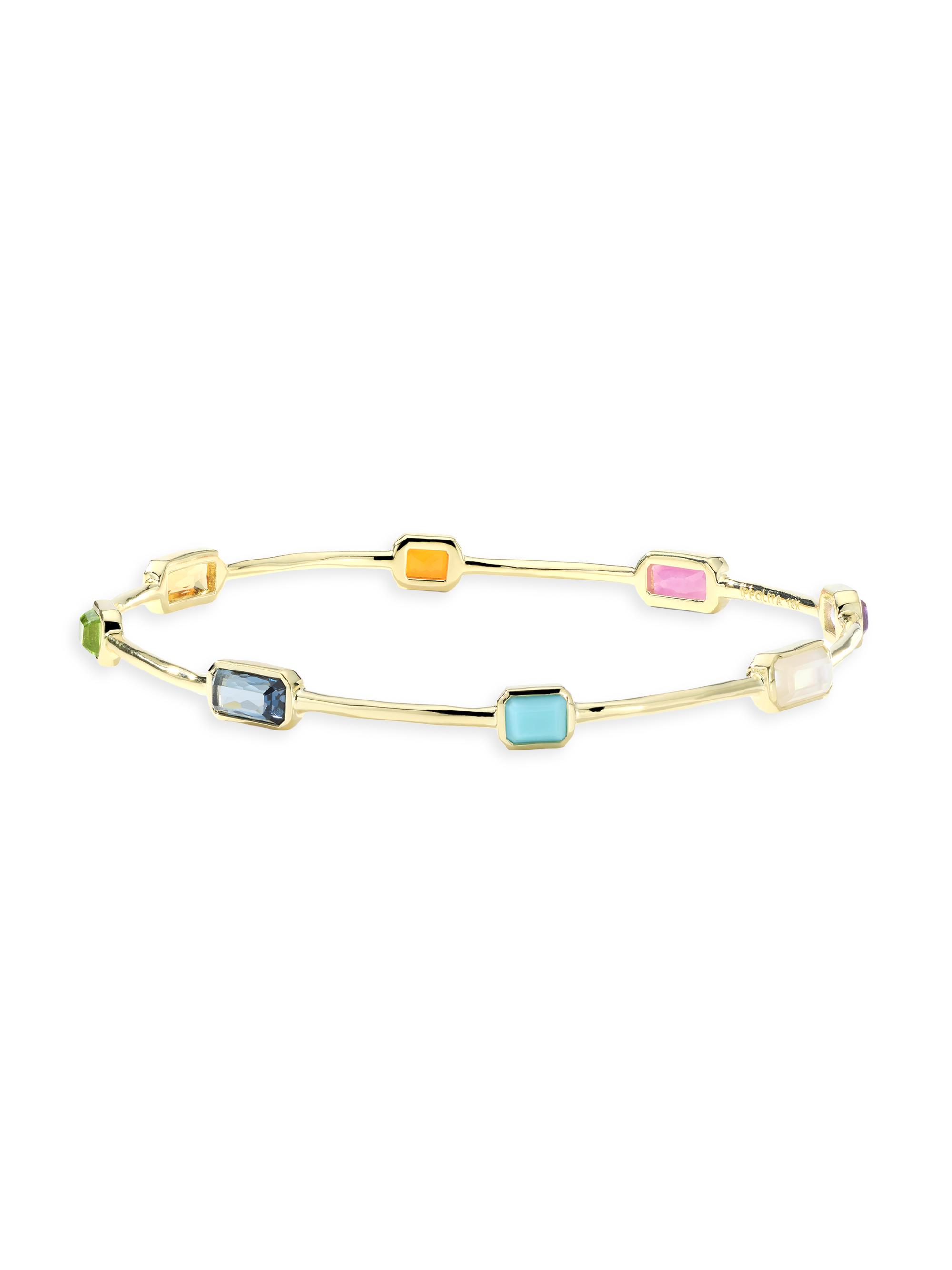 Ippolita Women's Rock Candy Summer Rainbow 18K Yellow Gold & Multi-Stone Bangle - Summer Rainbow