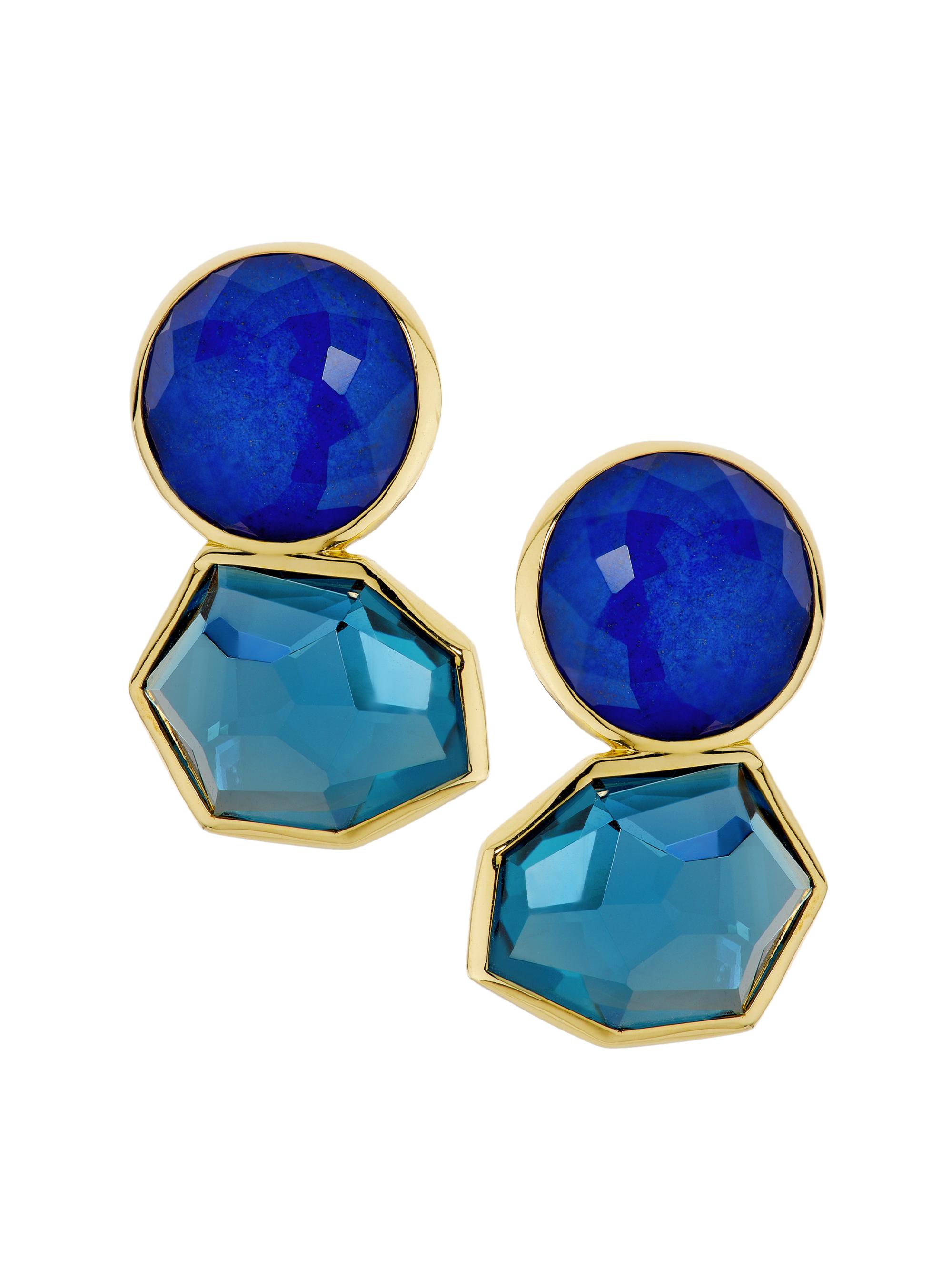 Ippolita Women's Rock Candy  18K Yellow Gold, Amethyst, Rock Crystal & Turquoise Drop Earrings - Turquoise