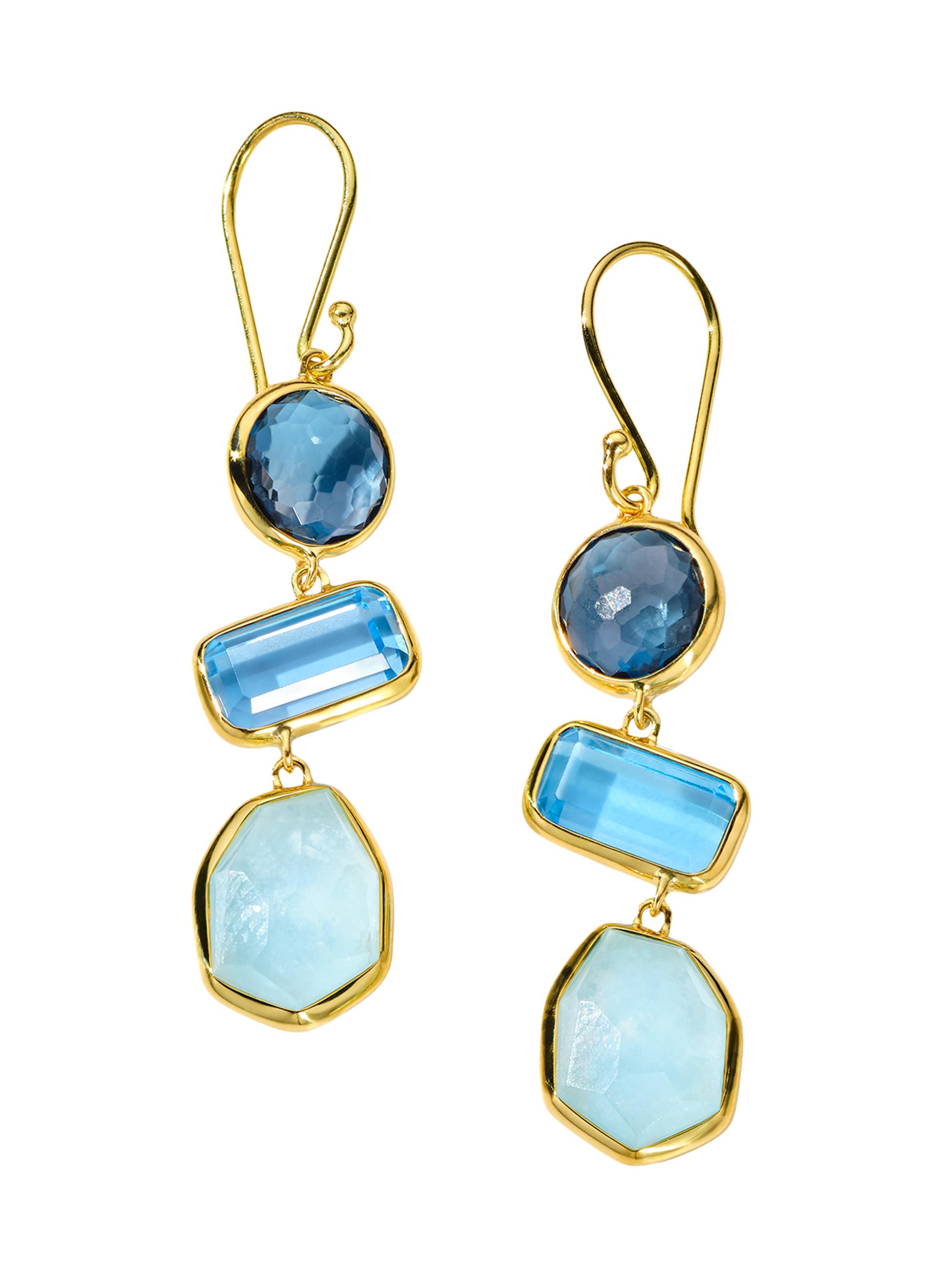 Ippolita Women's Rock Candy 18K Yellow Gold & Multi-Gemstone Triple Drop Earrings - Mare