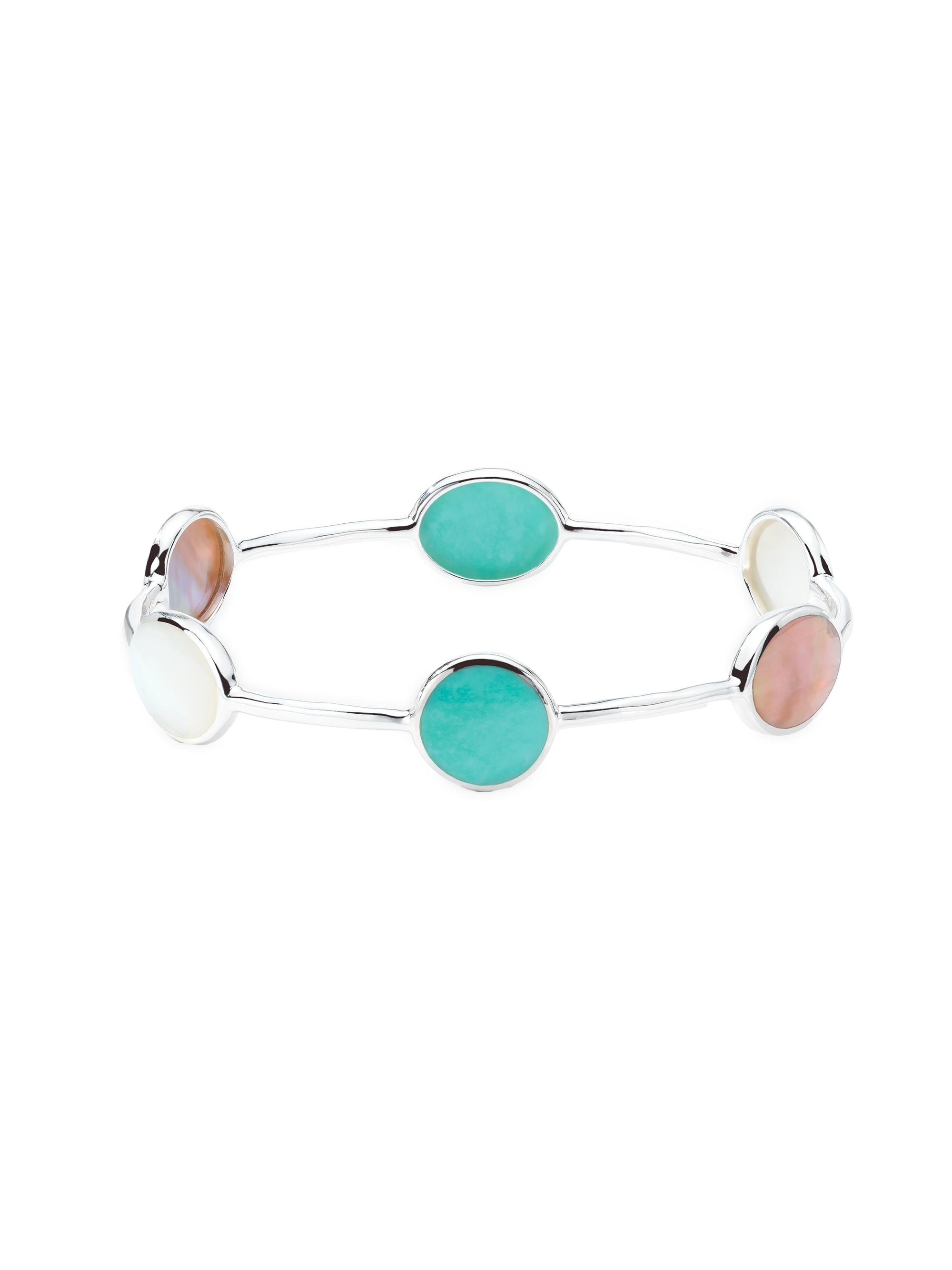 Ippolita Women's Polished Rock Candy 6-Stone Isola Sterling Silver & Multi-Stone Bangle - Isola