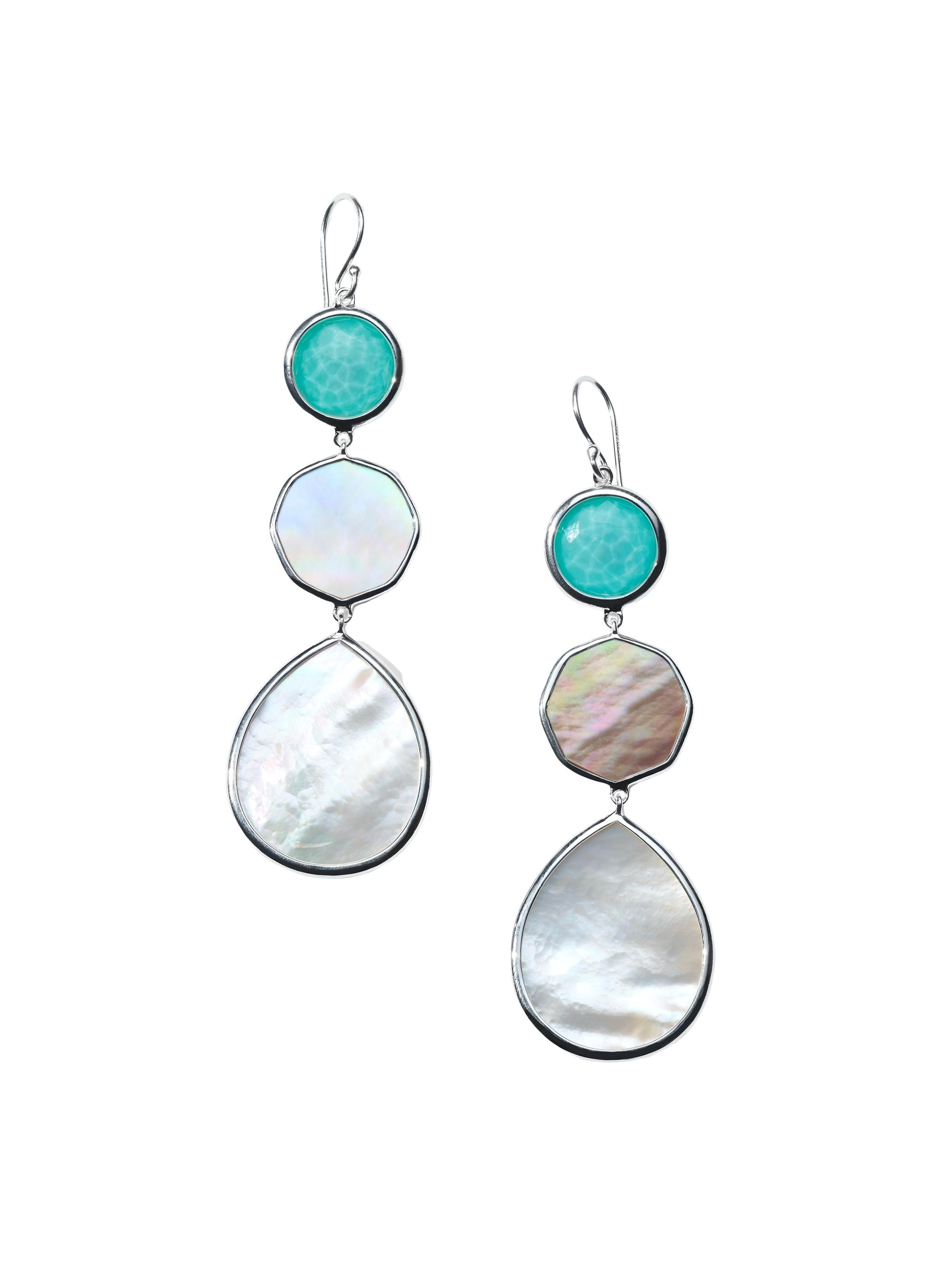 Ippolita Women's Polished Rock Candy Crazy 8's Sterling Silver, Turquoise & Mother-Of-Pearl Drop Earrings - Isola