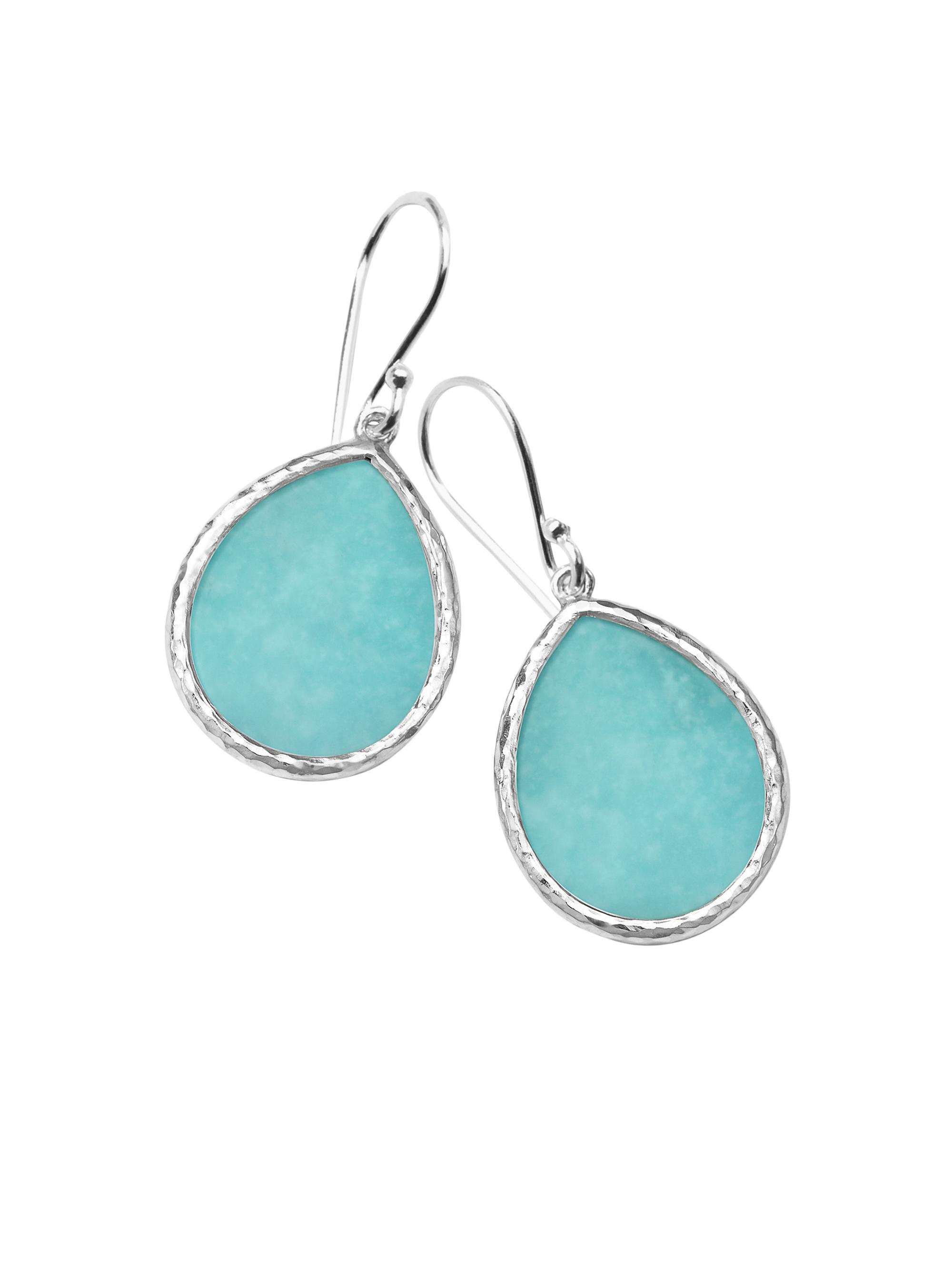 Ippolita Women's Polished Rock Candy  Teardrop Sterling Silver & Turquoise French Wire Earrings - Turquoise