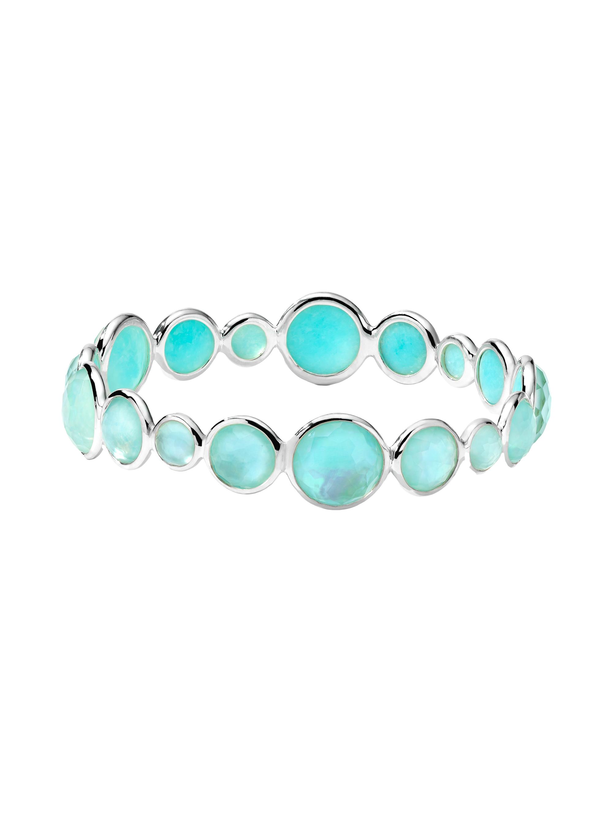 Ippolita Women's Lollipop All-Stone Calabria Sterling Silver, Rock Crystal, Mother-Of-Pearl & Amazonite Bangle - Amazonite
